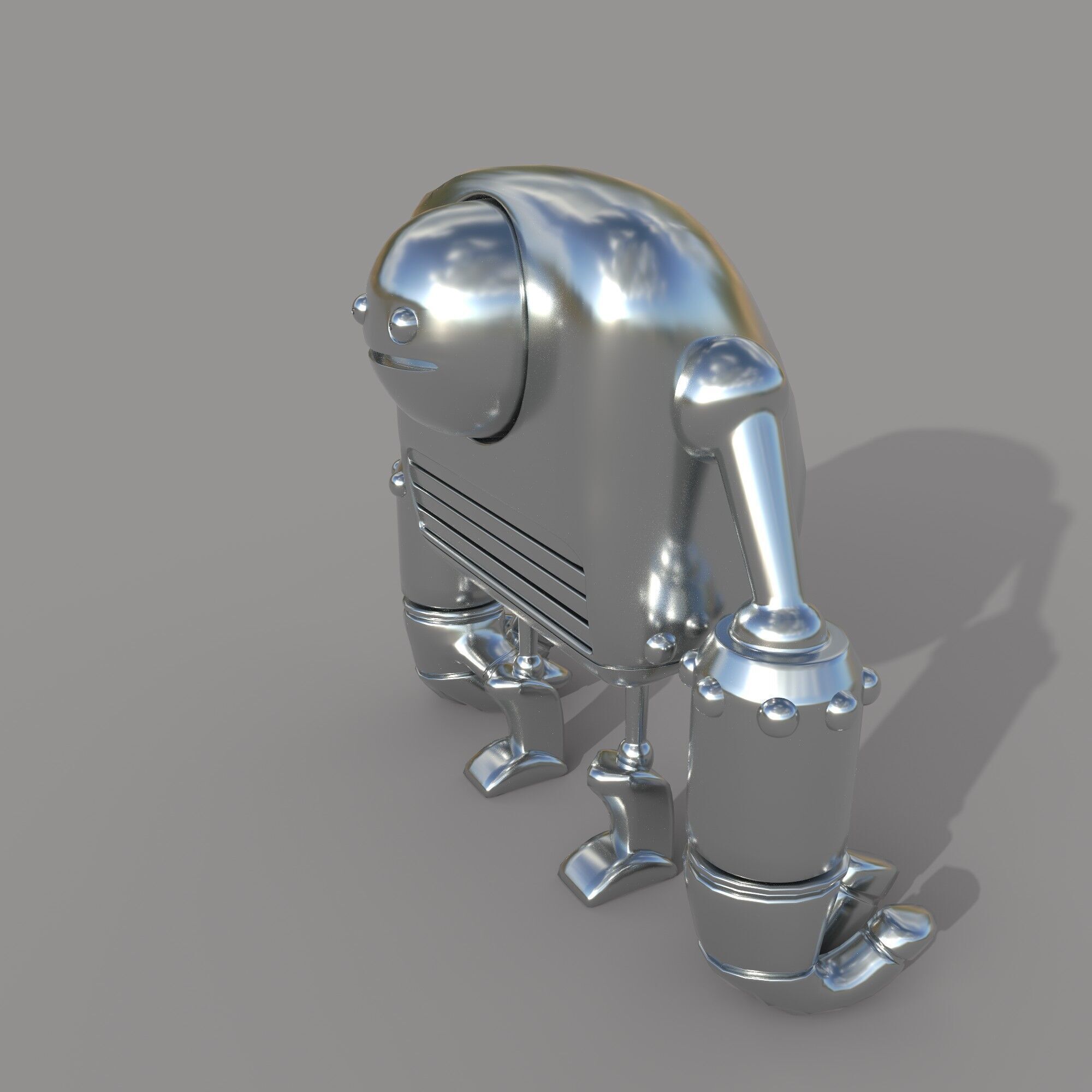 Metal Robot 3D model_3