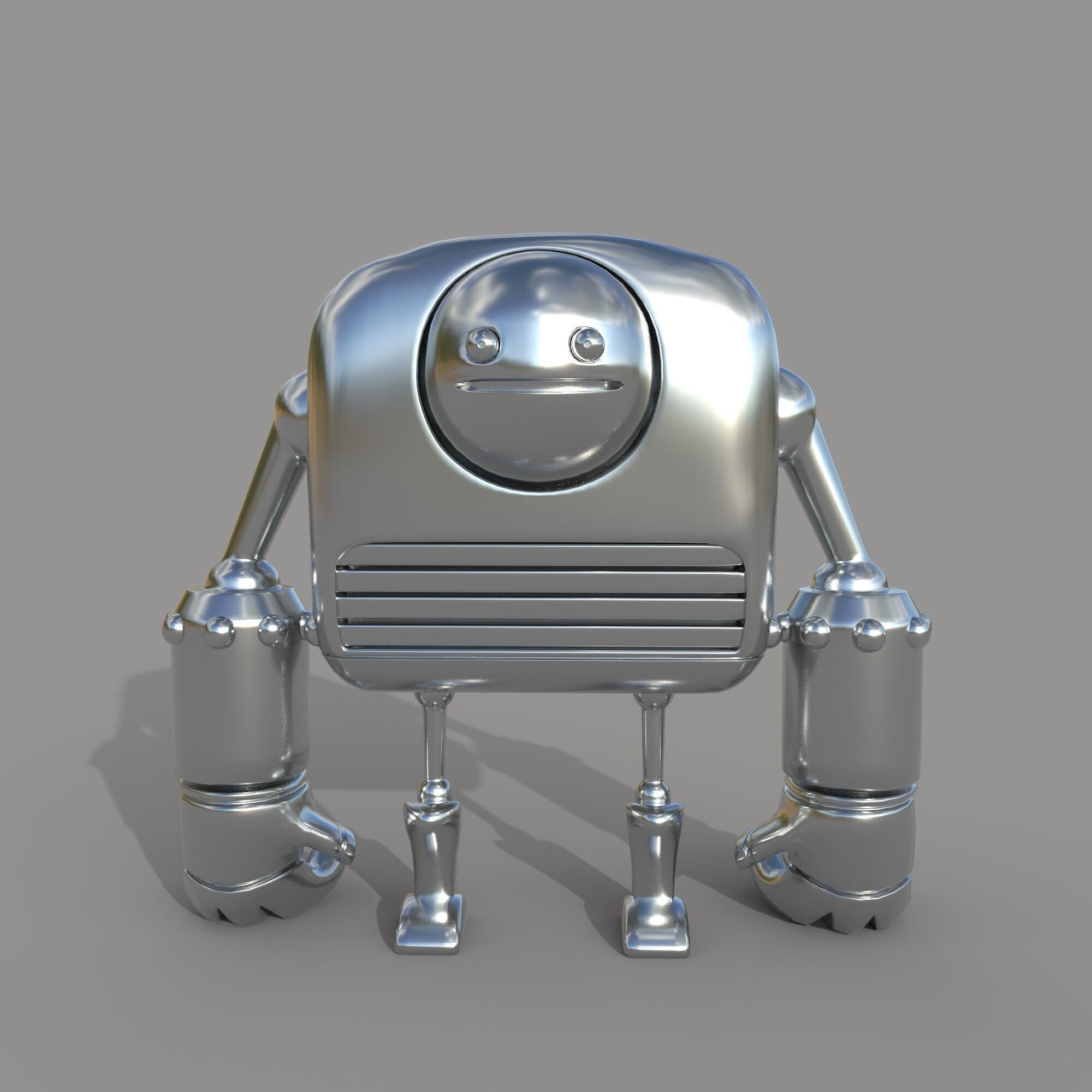 Metal Robot 3D model_4