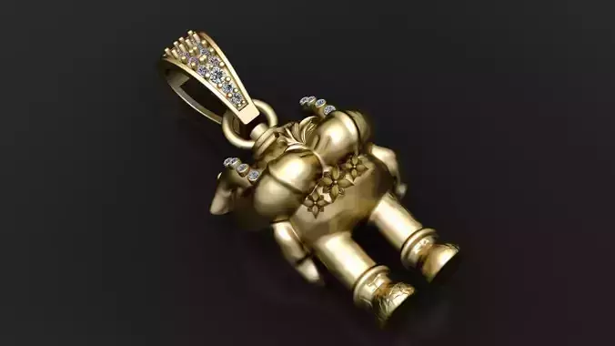 OCTOPUS DESIGN HUMAN HAND PENDANT 3D PRINTABLE MODEL