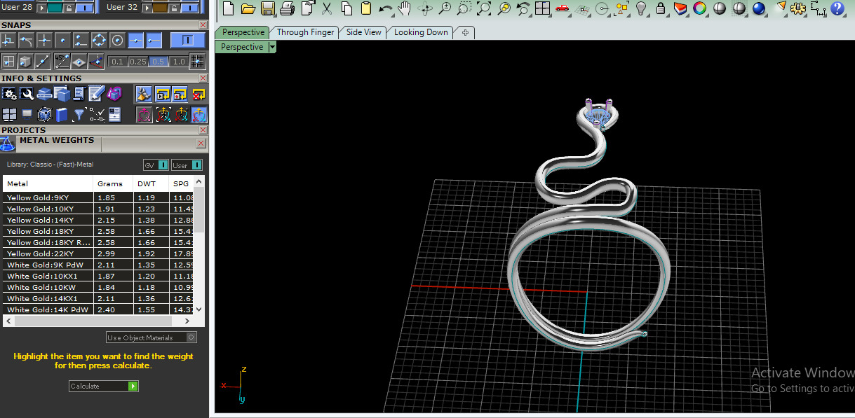 Minimalist and Elegant Snake Ring Free 3D print model_4