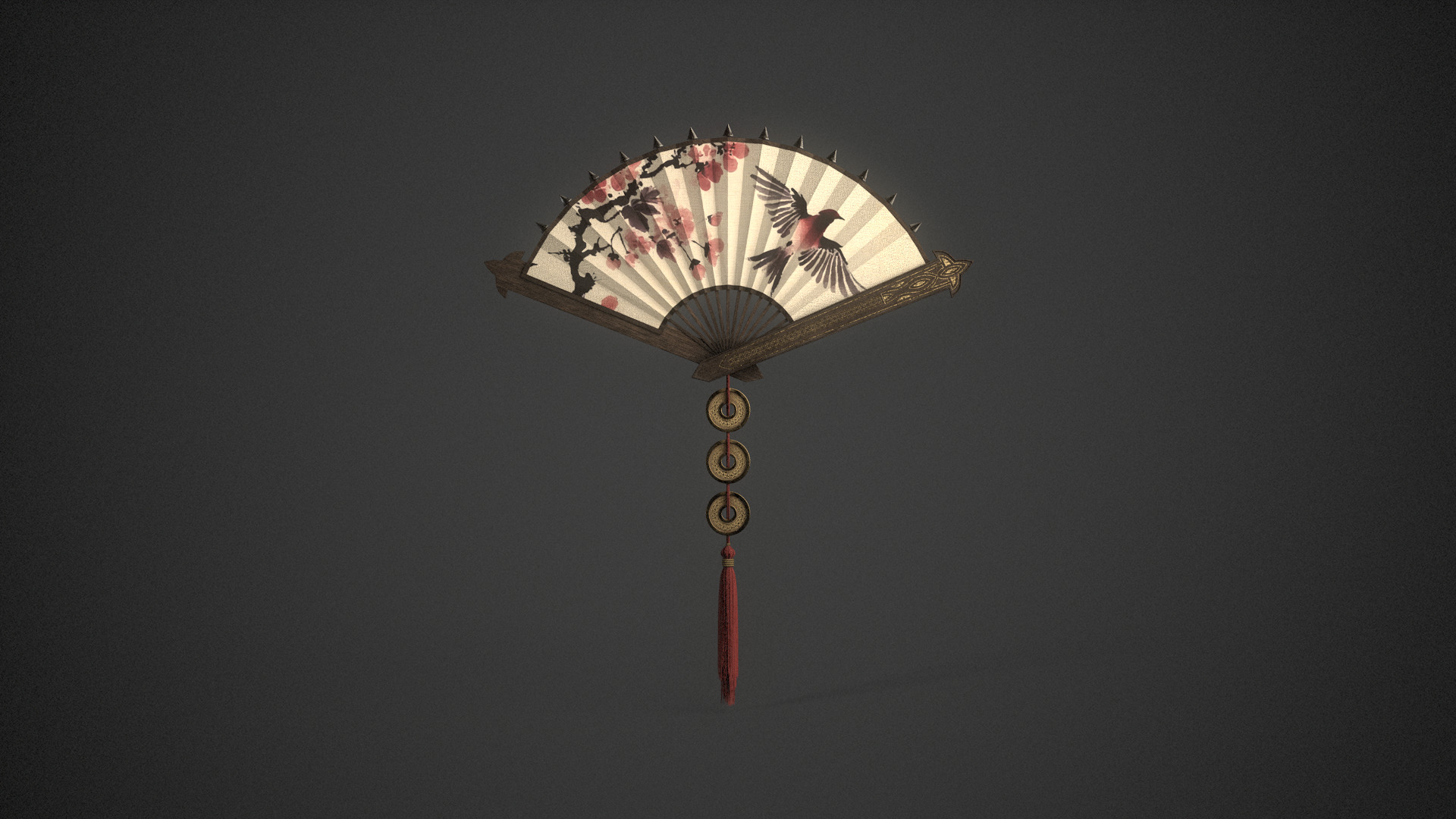 Chinese Fan 3D model_7