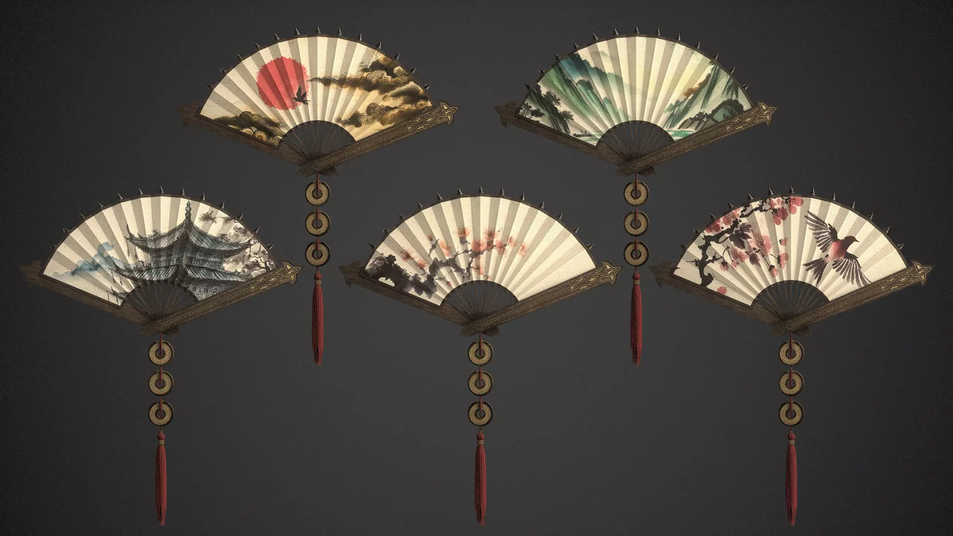 Chinese Fan 3D model_0