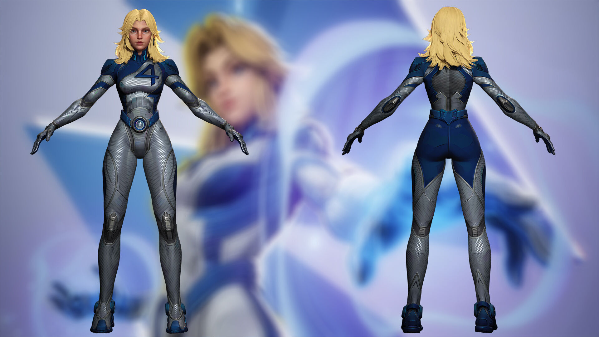 Invisible Woman Low-poly 3D model_1