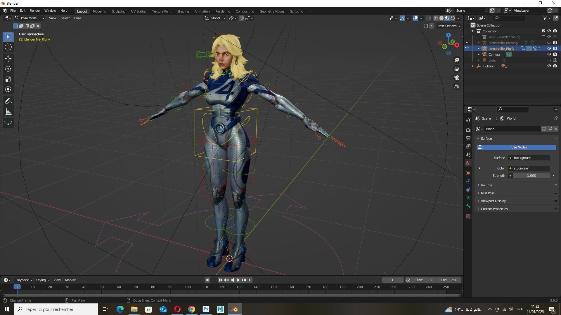 Invisible Woman Low-poly 3D model_11