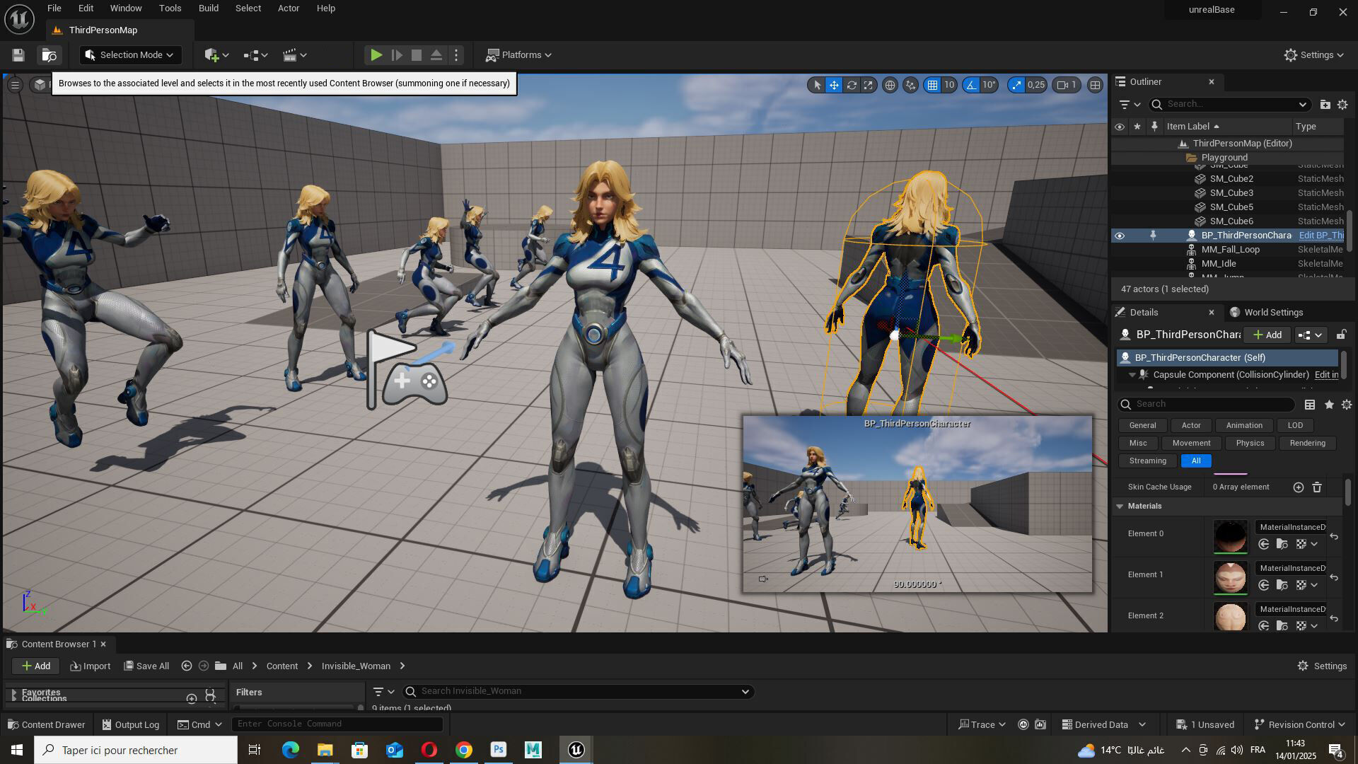 Invisible Woman Low-poly 3D model_14