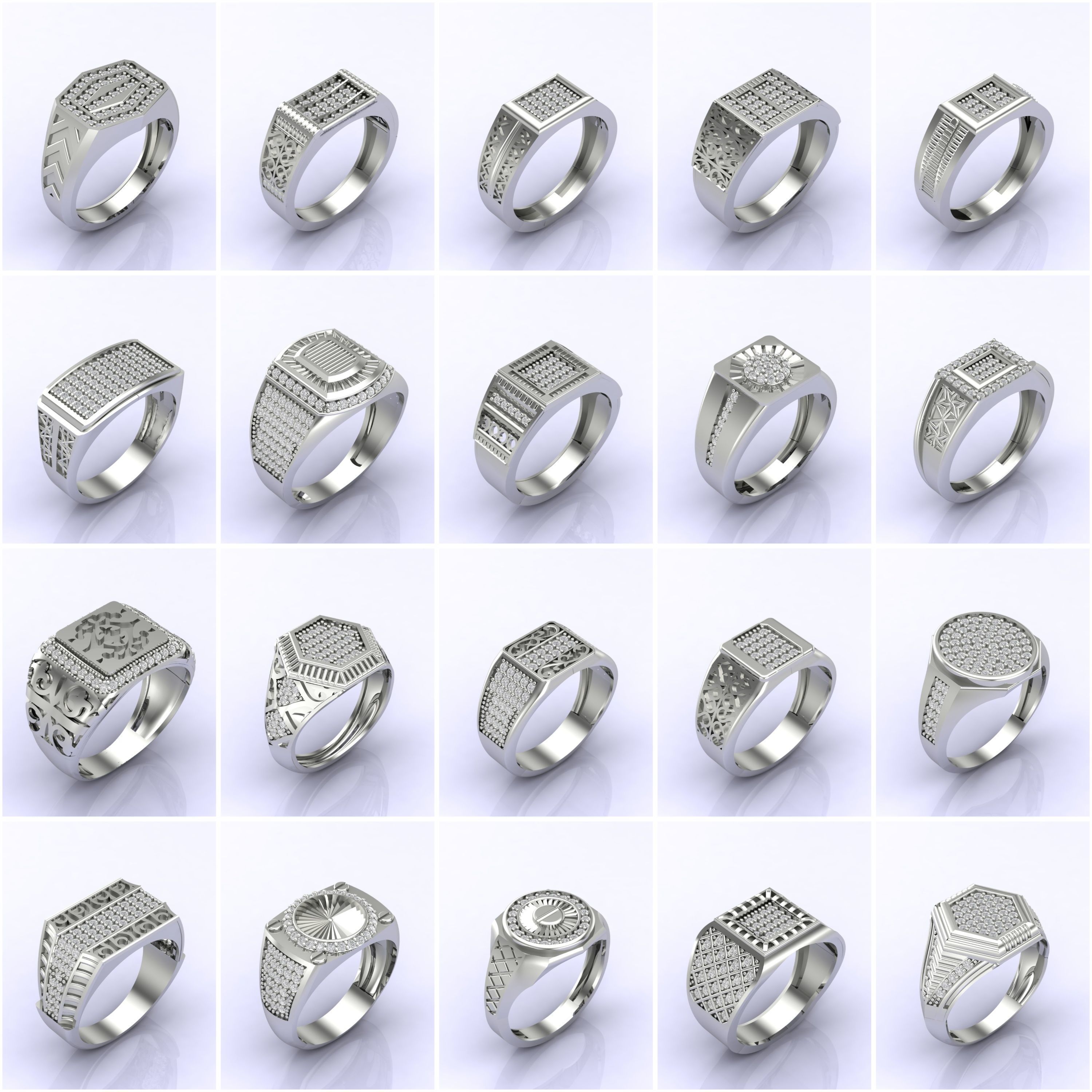 369 Files - STL 3DM Male Rings Model Gent Ring Gents Ring Bulk 3D Model Collection_14
