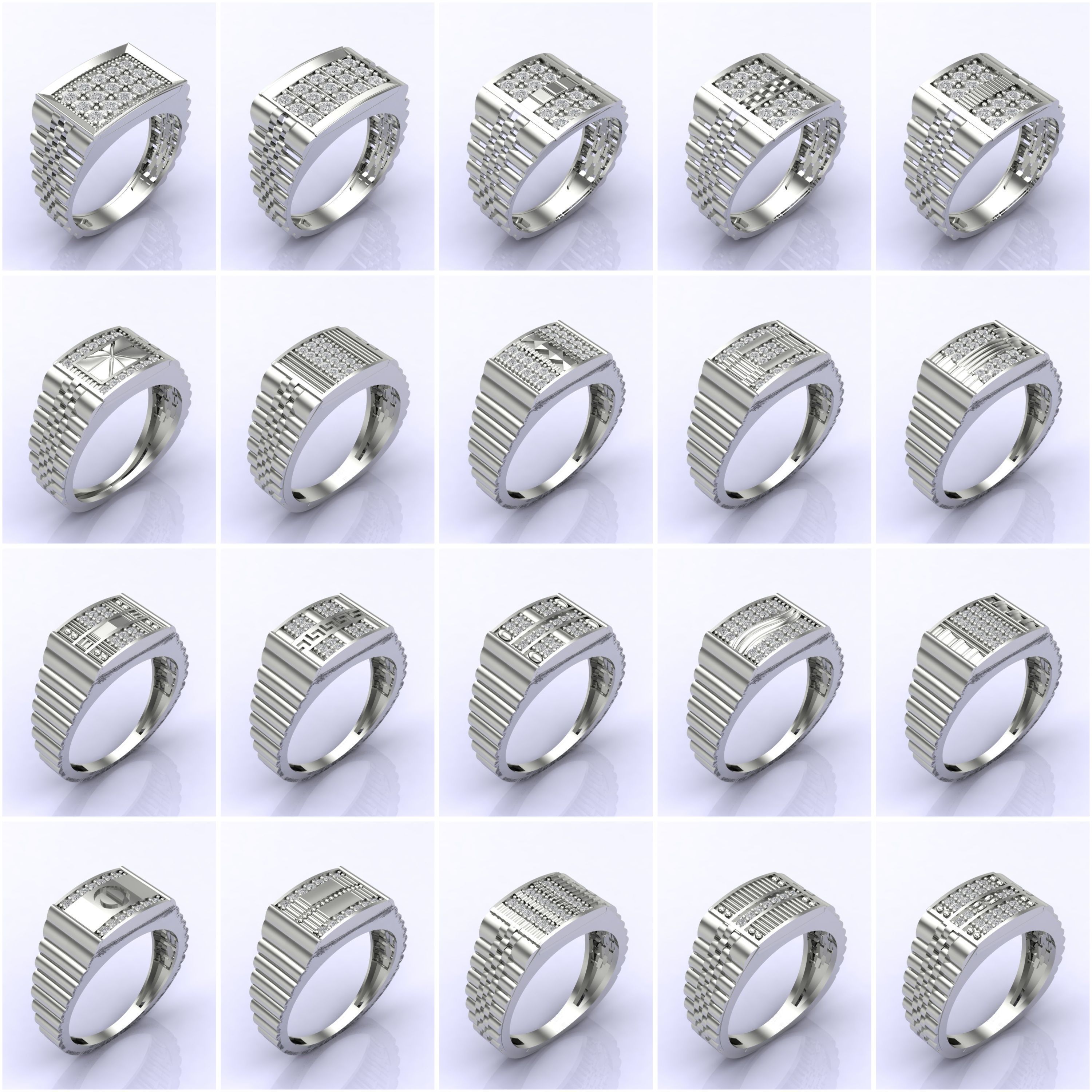 369 Files - STL 3DM Male Rings Model Gent Ring Gents Ring Bulk 3D Model Collection_8