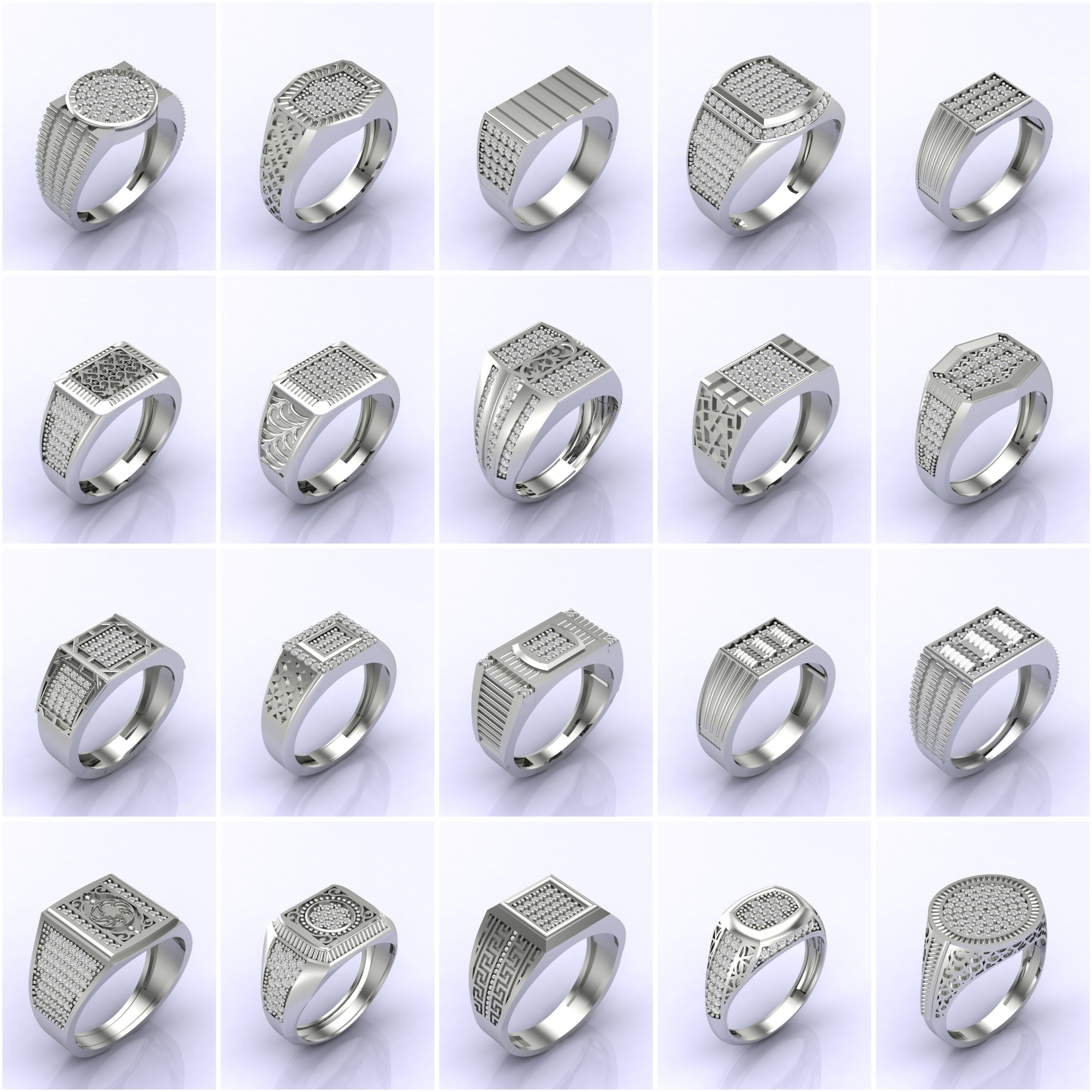 369 Files - STL 3DM Male Rings Model Gent Ring Gents Ring Bulk 3D Model Collection_16