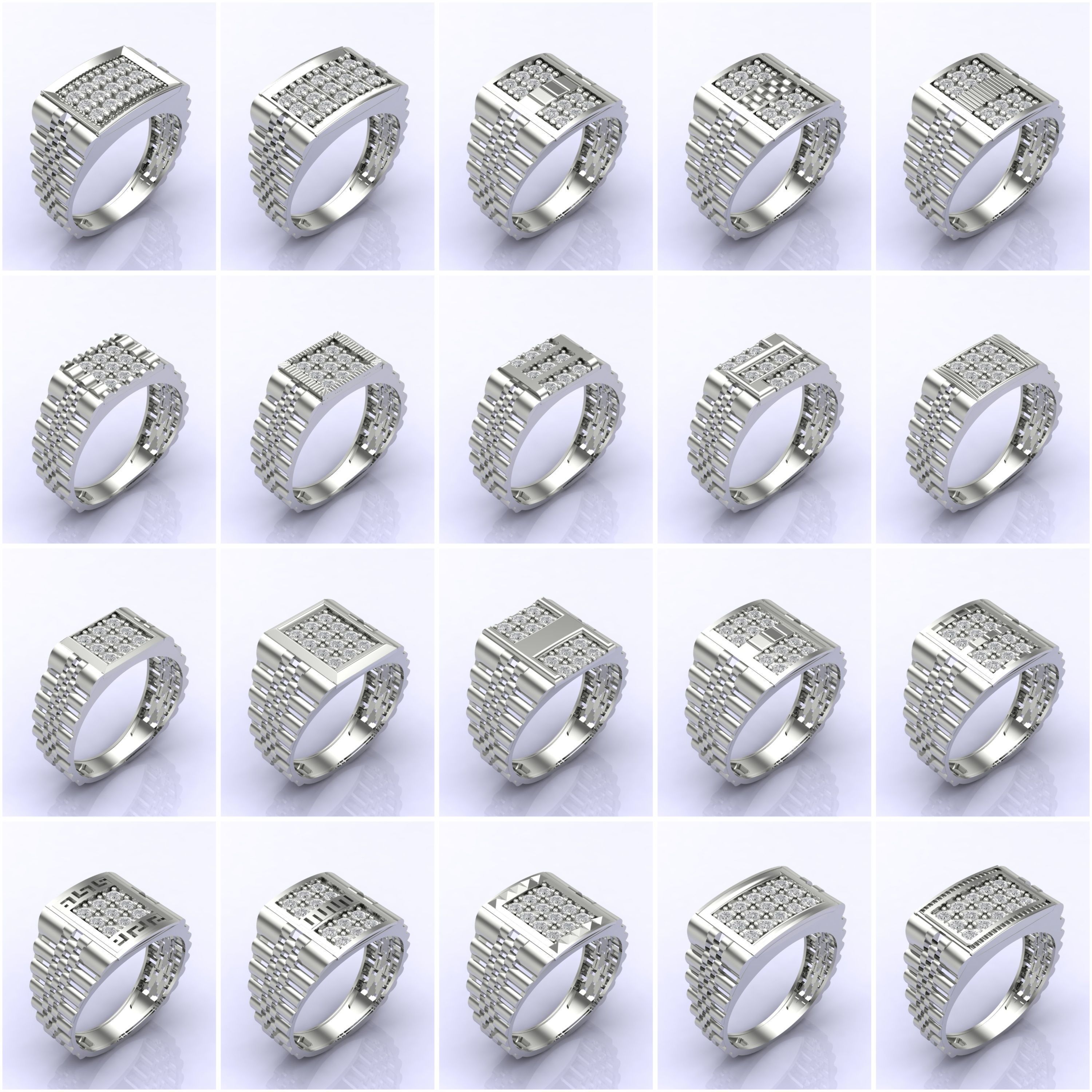 369 Files - STL 3DM Male Rings Model Gent Ring Gents Ring Bulk 3D Model Collection_7