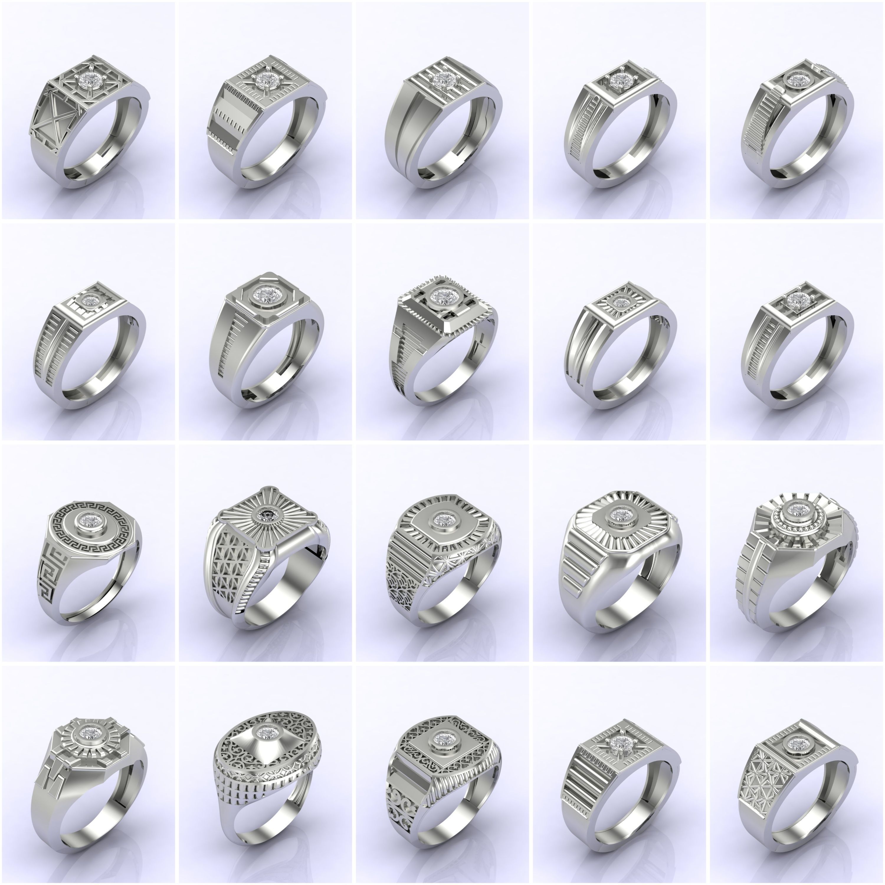 369 Files - STL 3DM Male Rings Model Gent Ring Gents Ring Bulk 3D Model Collection_11