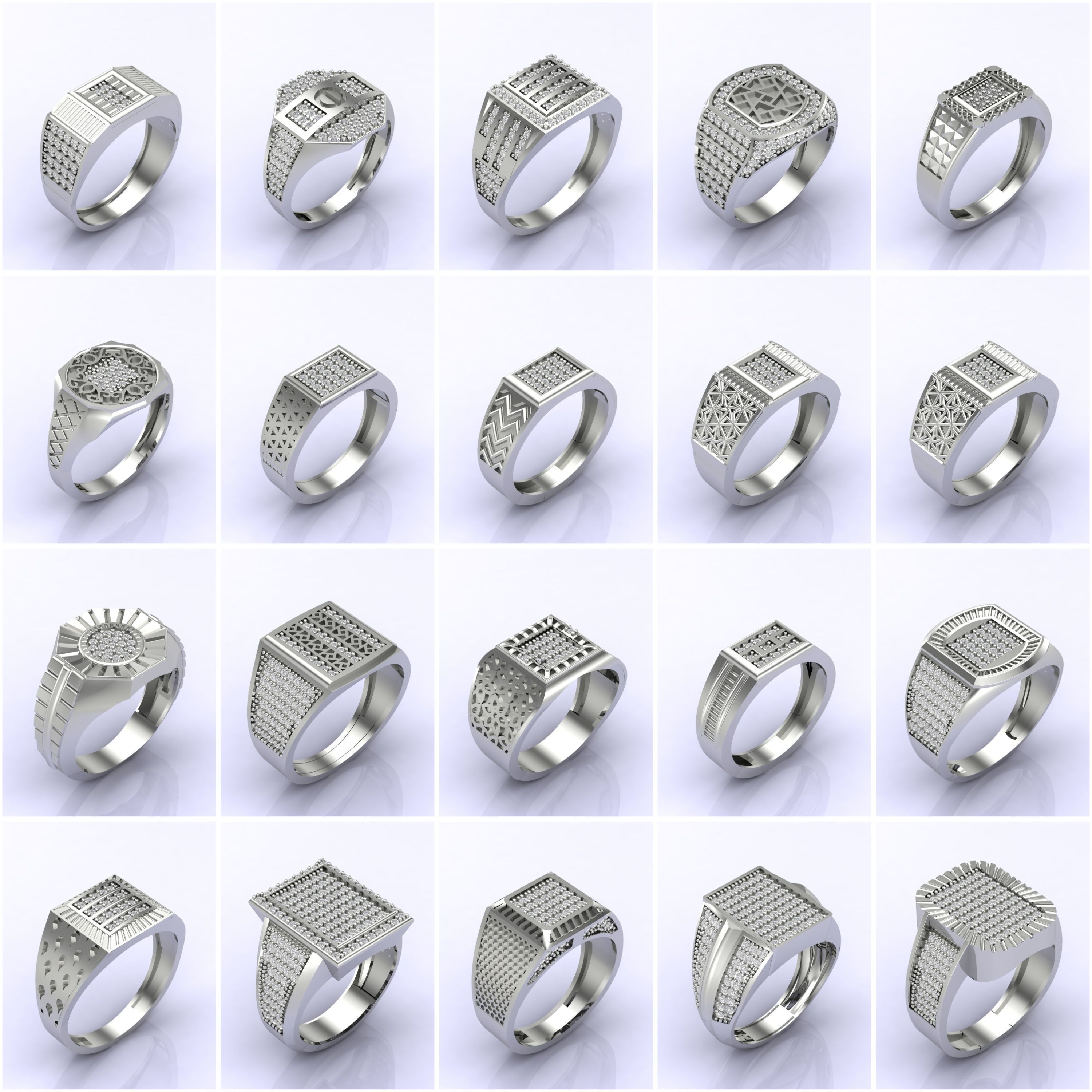 369 Files - STL 3DM Male Rings Model Gent Ring Gents Ring Bulk 3D Model Collection_18