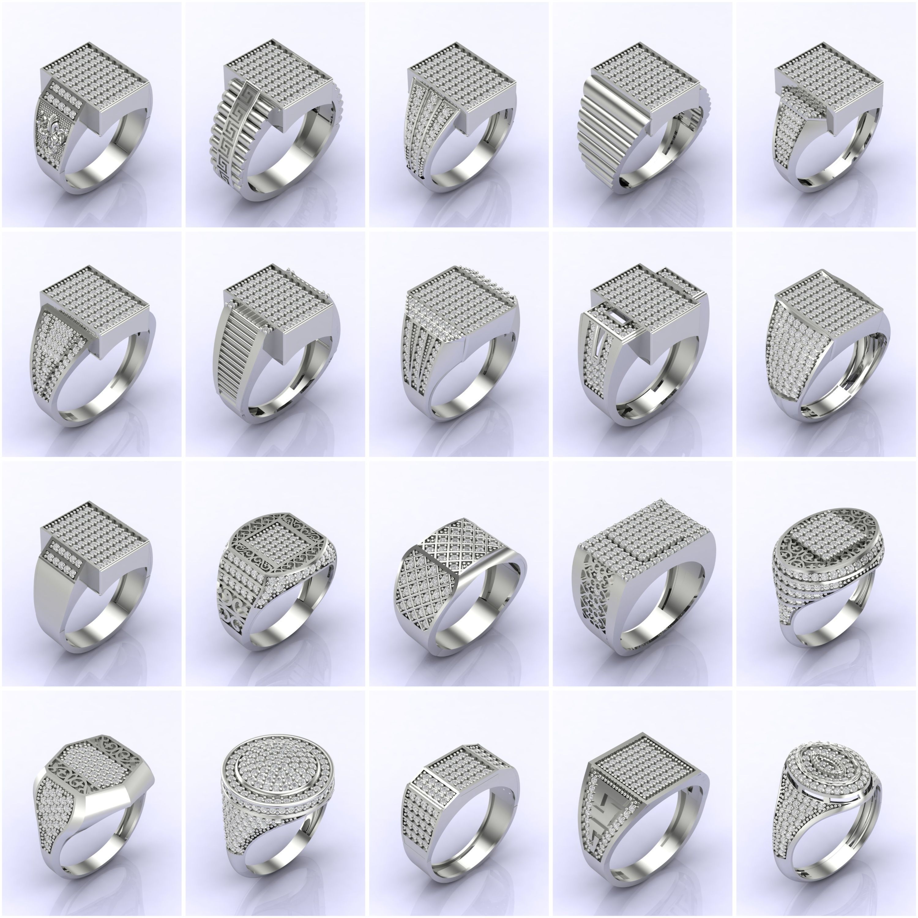 369 Files - STL 3DM Male Rings Model Gent Ring Gents Ring Bulk 3D Model Collection_20