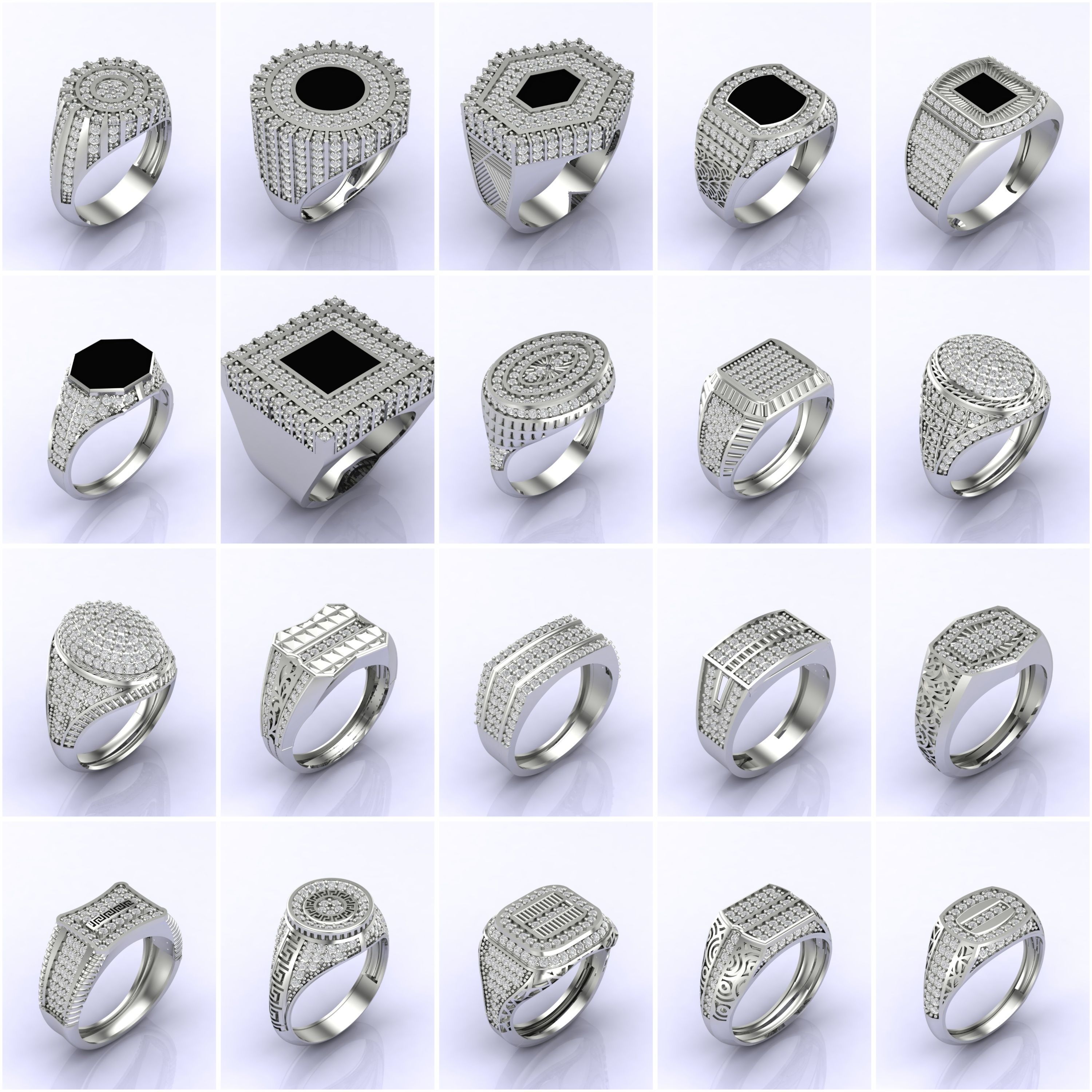 369 Files - STL 3DM Male Rings Model Gent Ring Gents Ring Bulk 3D Model Collection_4