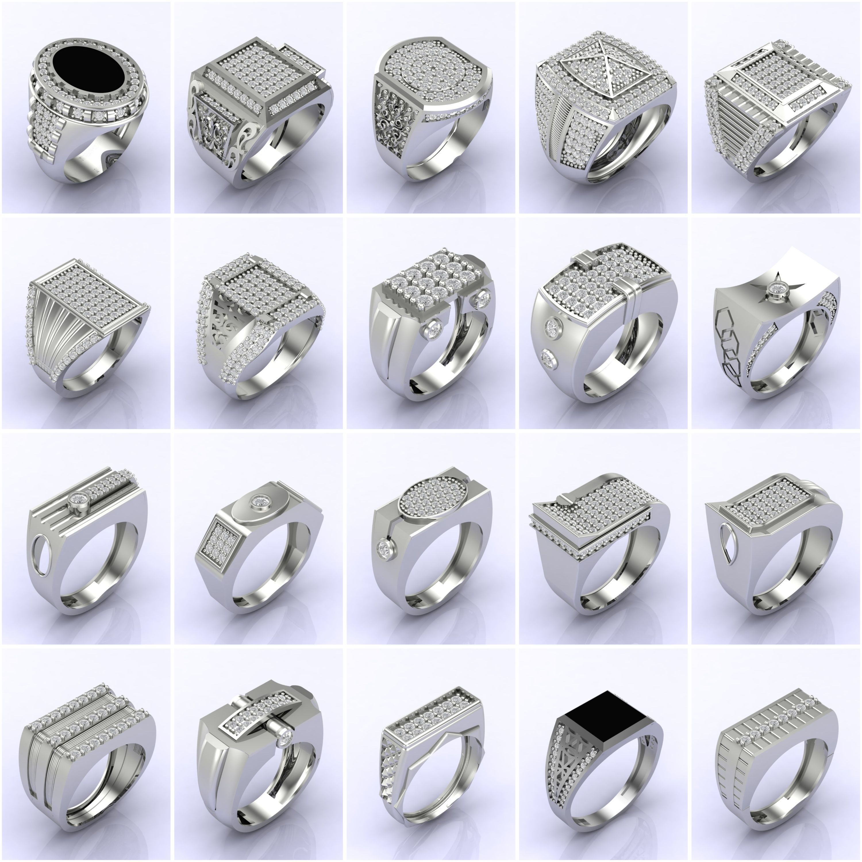 369 Files - STL 3DM Male Rings Model Gent Ring Gents Ring Bulk 3D Model Collection_22