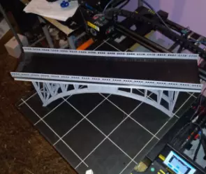 HO scale two lane bridge 3D print model_0