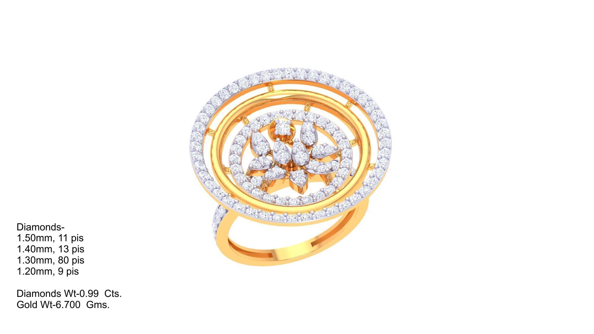 Women Ring Render 3dm STL OBJ FBX Details 3D print model_1