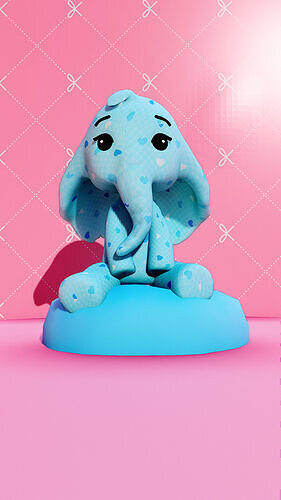 Cute Stylized 3D Elephant 3D model