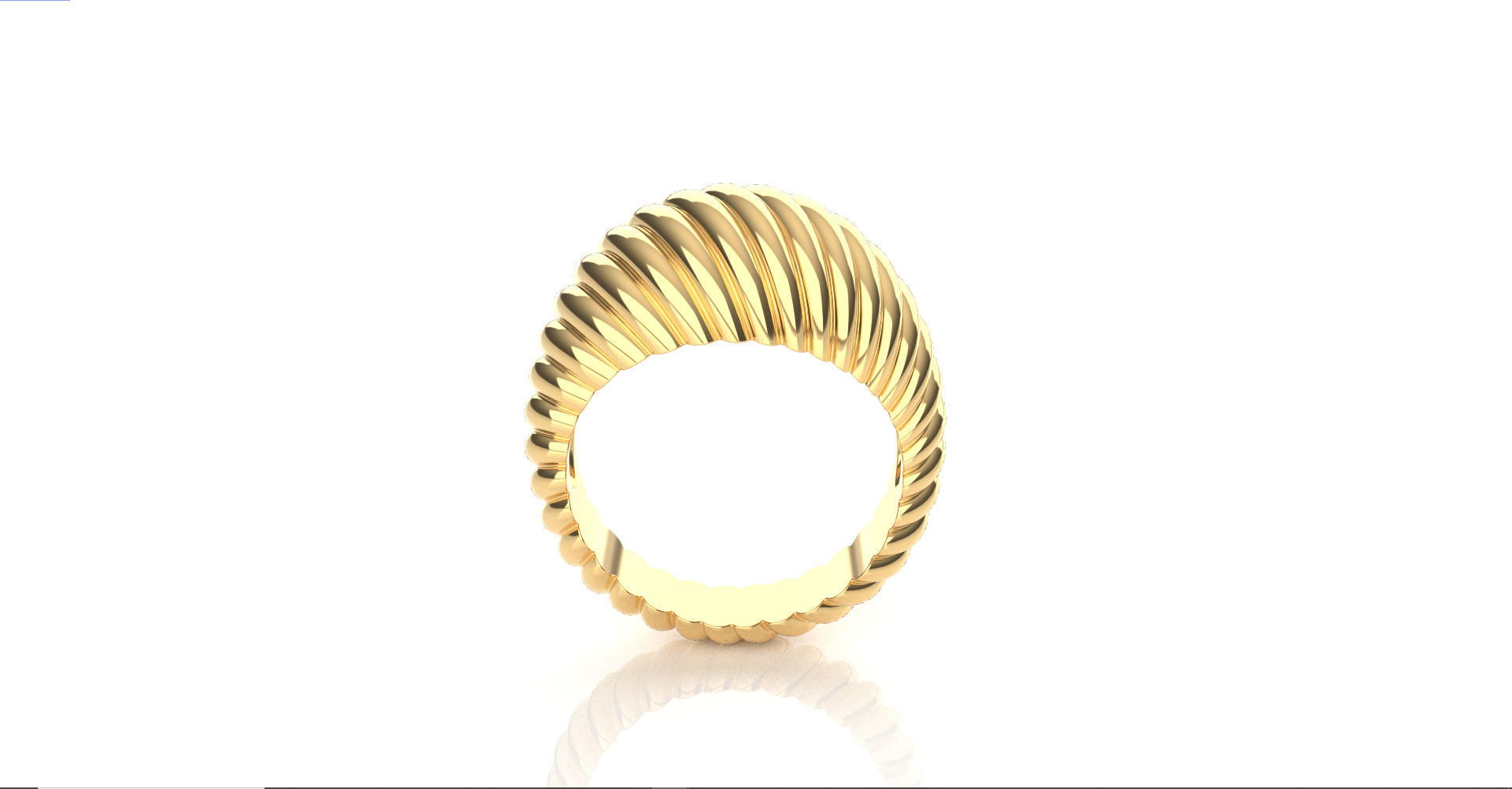 Wavy Domed Ring 3D print model_2