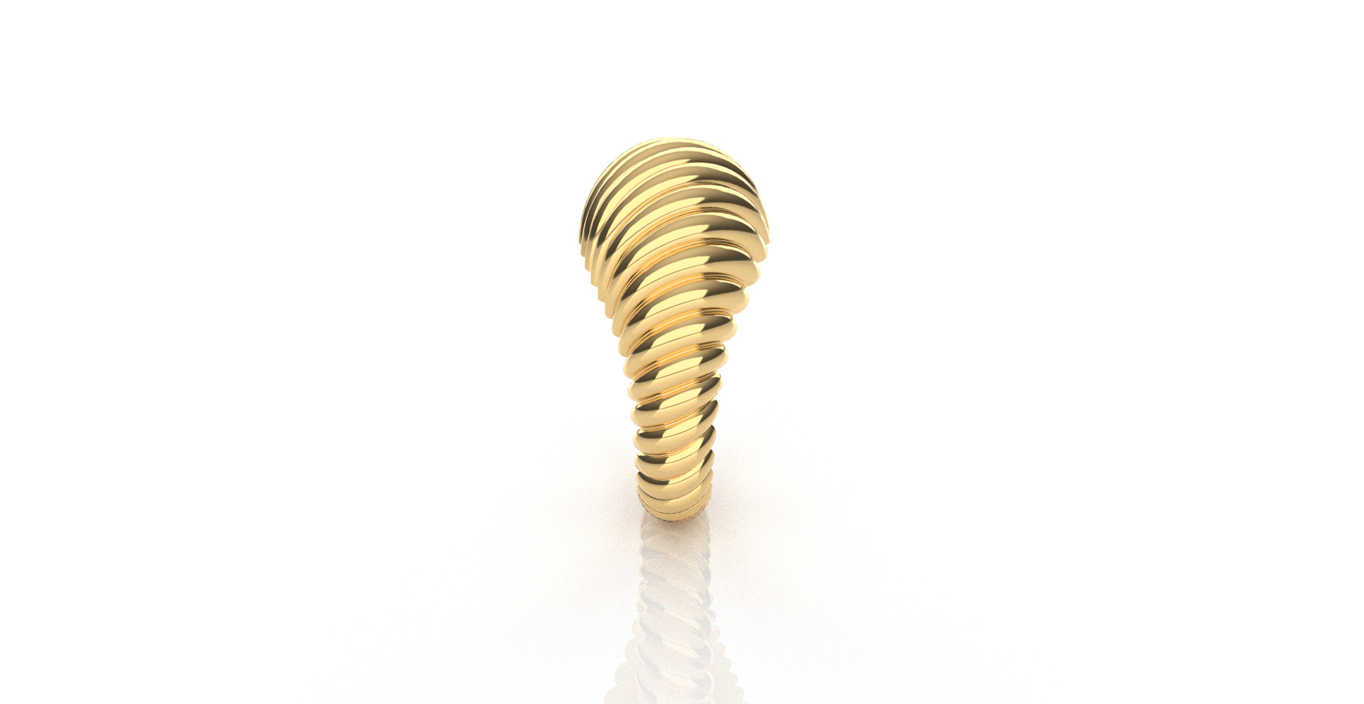 Wavy Domed Ring 3D print model_4