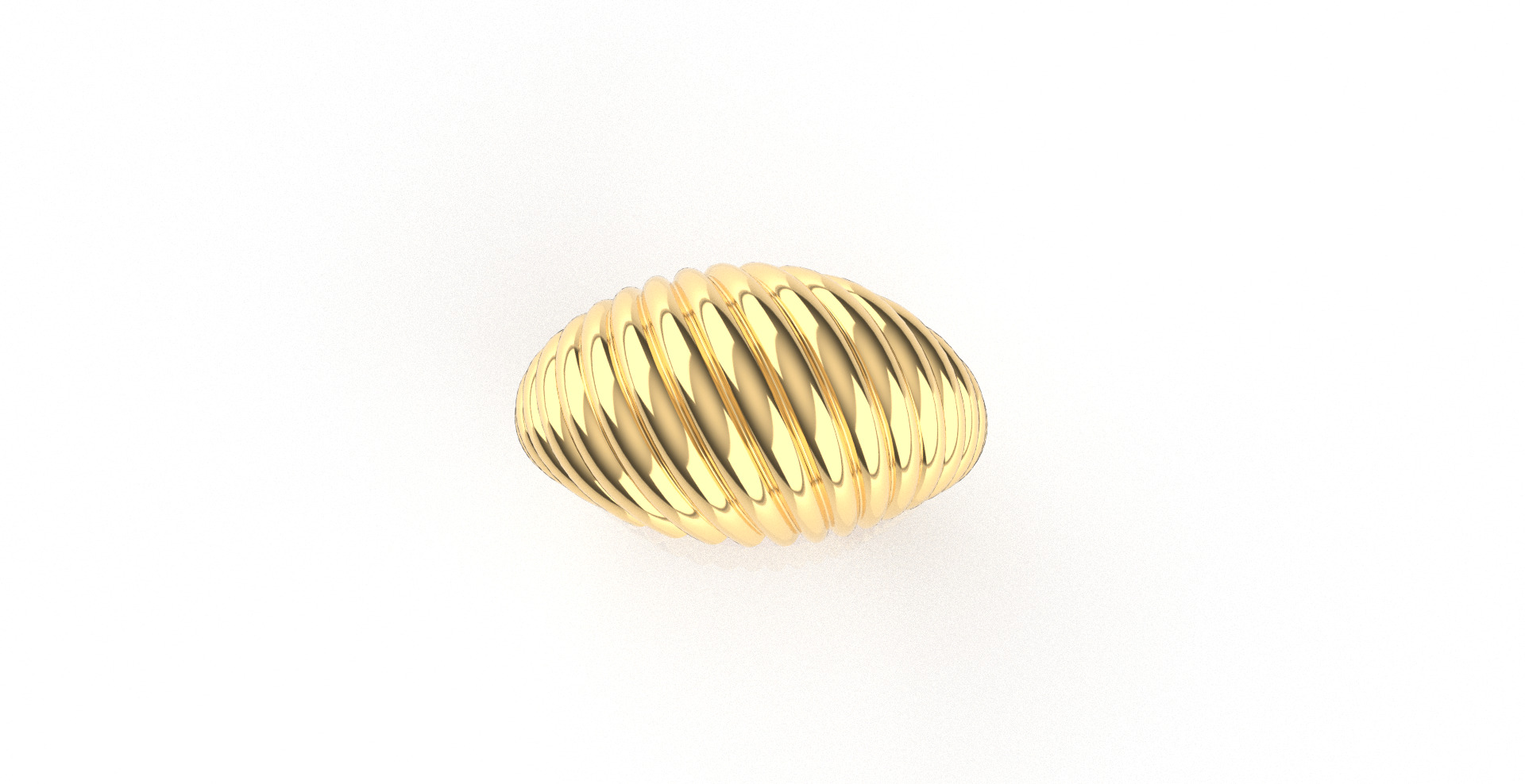 Wavy Domed Ring 3D print model_1
