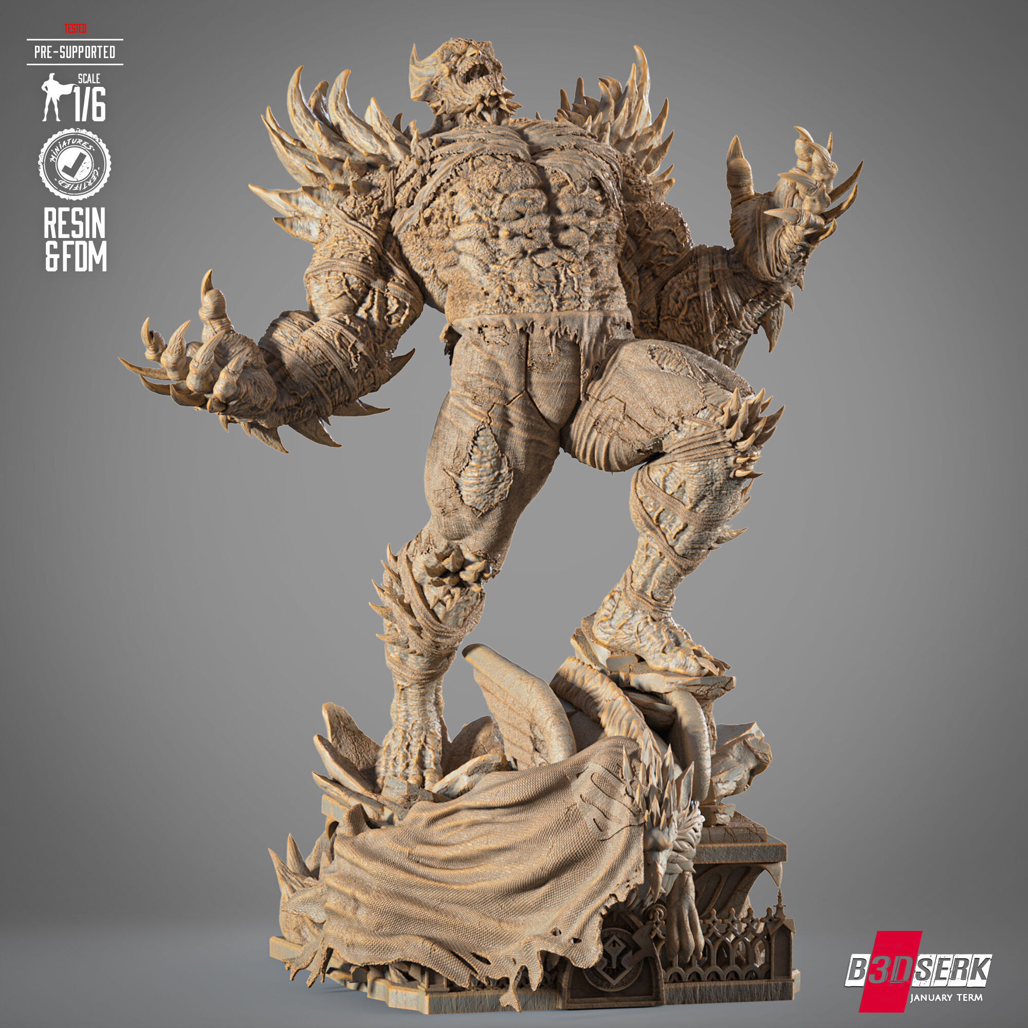 B3DSERK Devastor Sculpture 3D print model_30