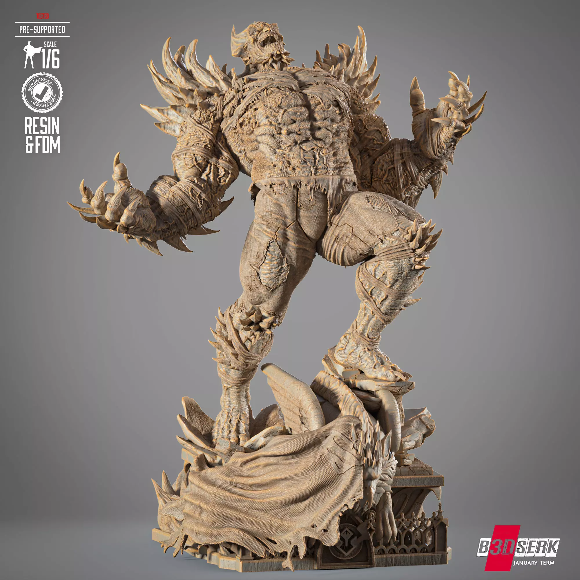 B3DSERK Devastor Sculpture 3D print model_0