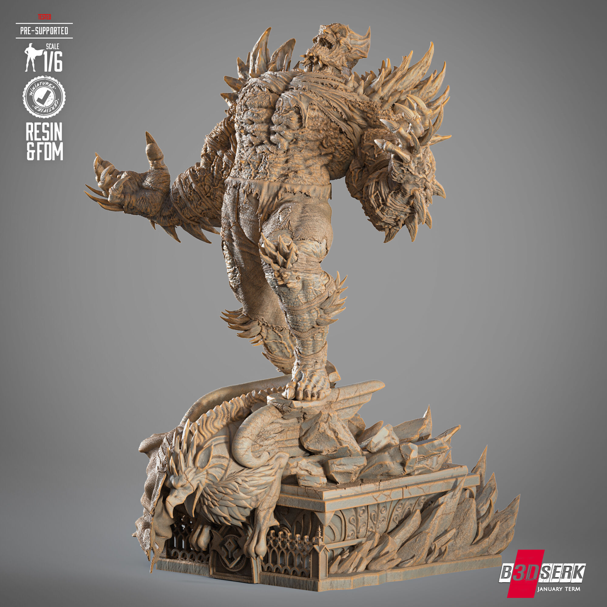 B3DSERK Devastor Sculpture 3D print model_31