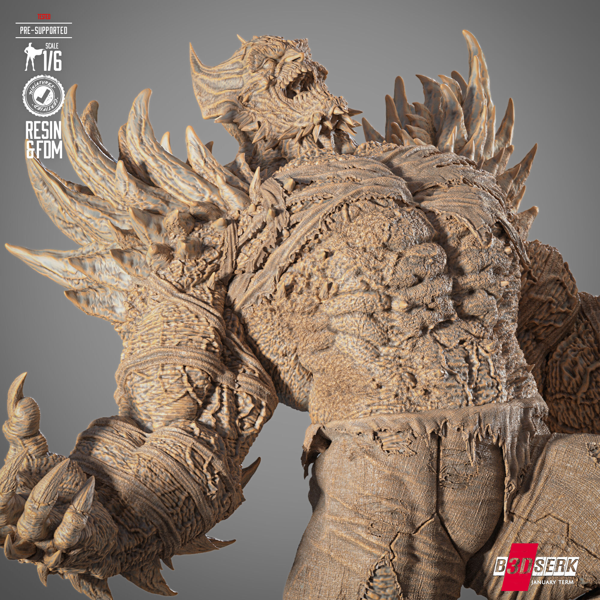 B3DSERK Devastor Sculpture 3D print model_35