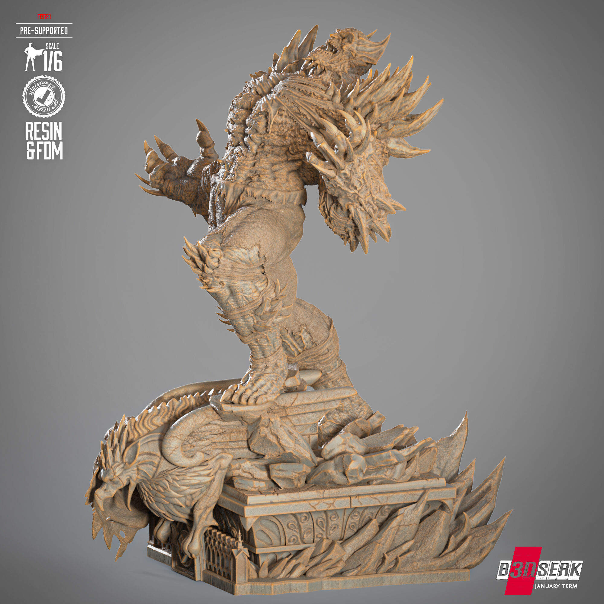 B3DSERK Devastor Sculpture 3D print model_1
