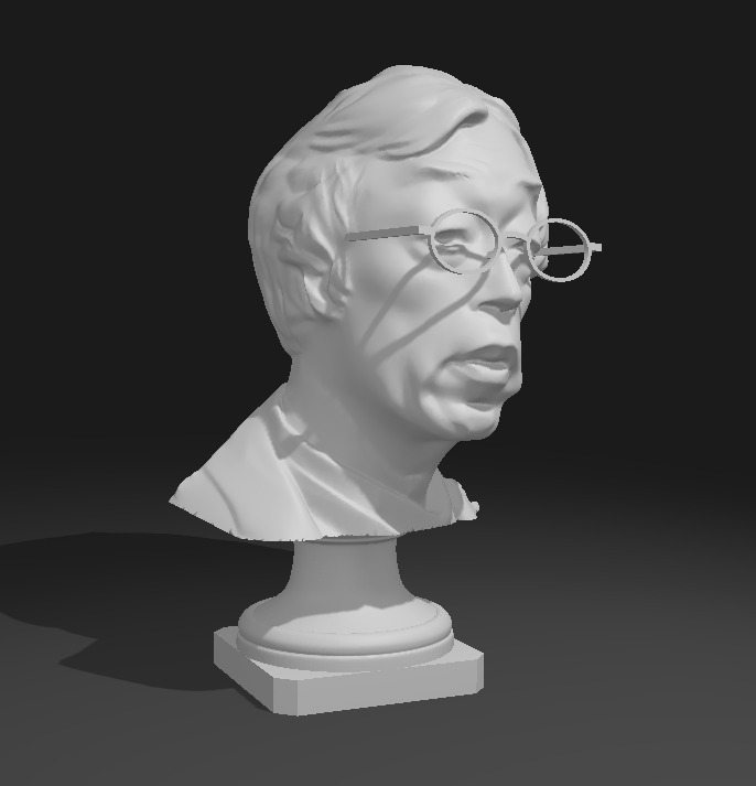 Satoshi Nakamoto Portrait Sculture 3D print model_2