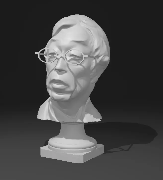 Satoshi Nakamoto Portrait Sculture 3D print model_0