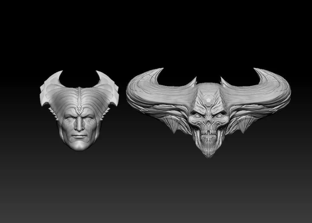 MKX Shinnok Headsculpt for Action Figures 3D print model