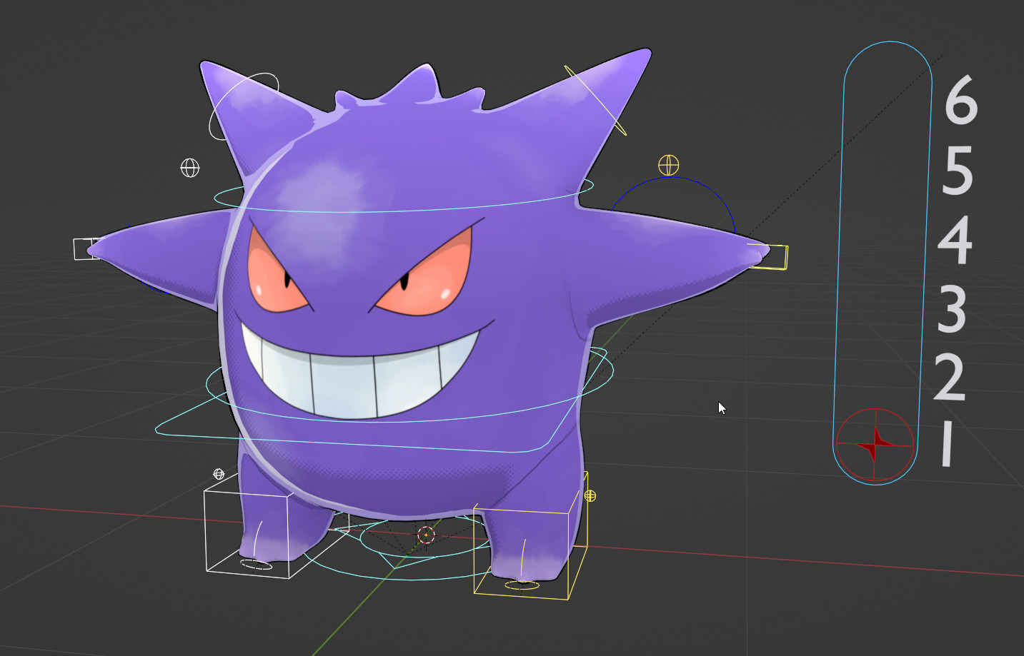 Gengnar Low-poly 3D model_1