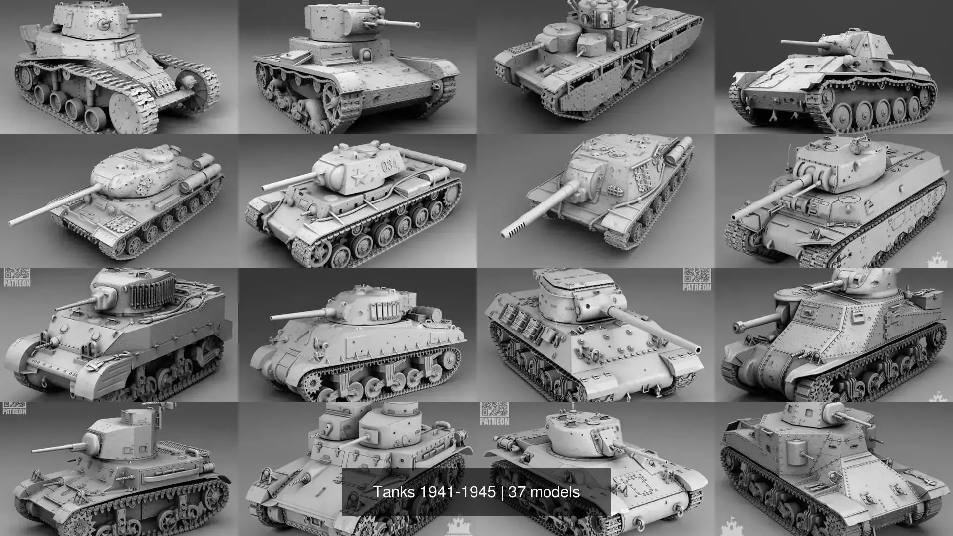 Tanks 1941-1945 3D Model Collection_3