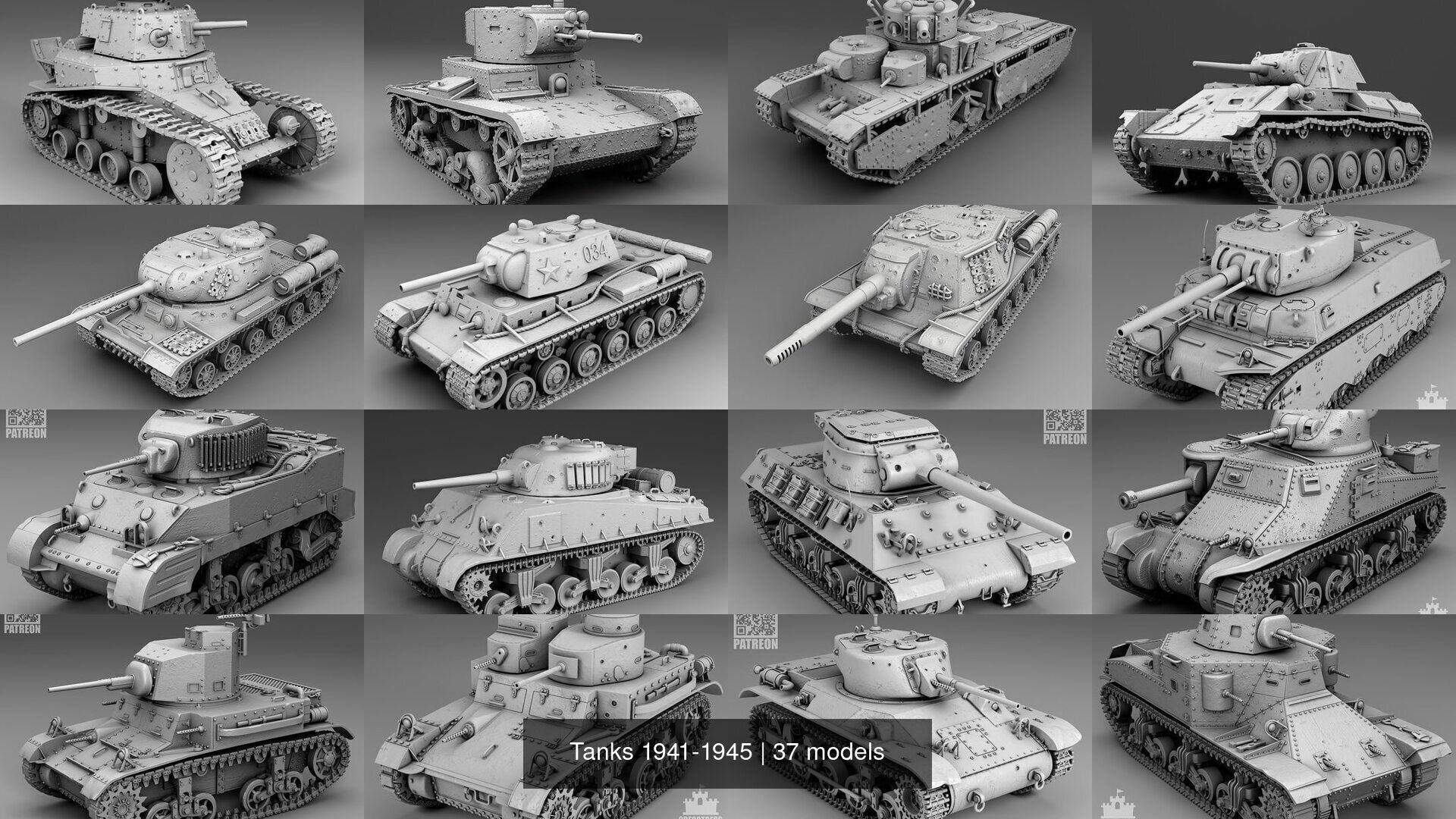 Tanks 1941-1945 3D Model Collection_7
