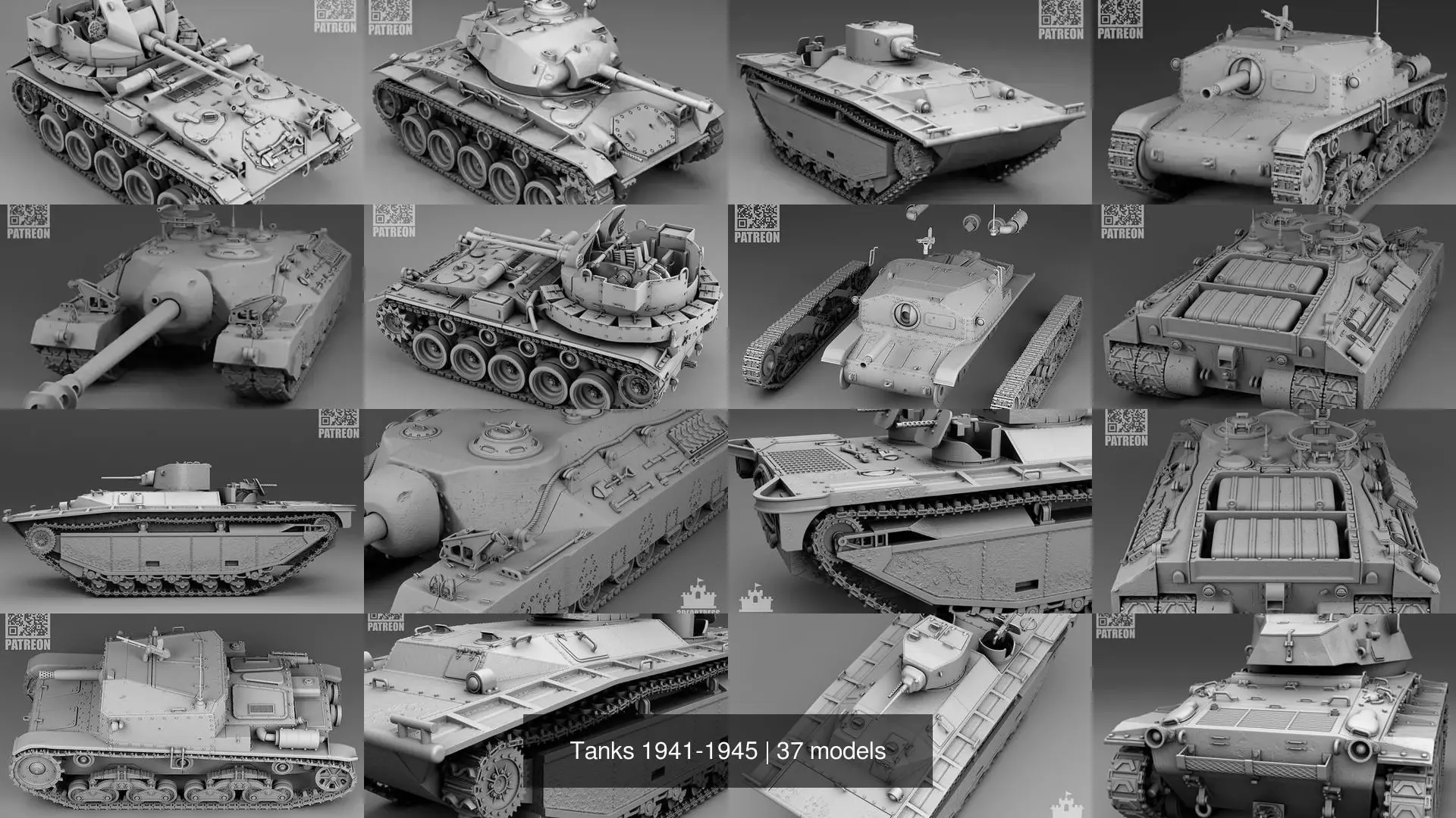 Tanks 1941-1945 3D Model Collection_5