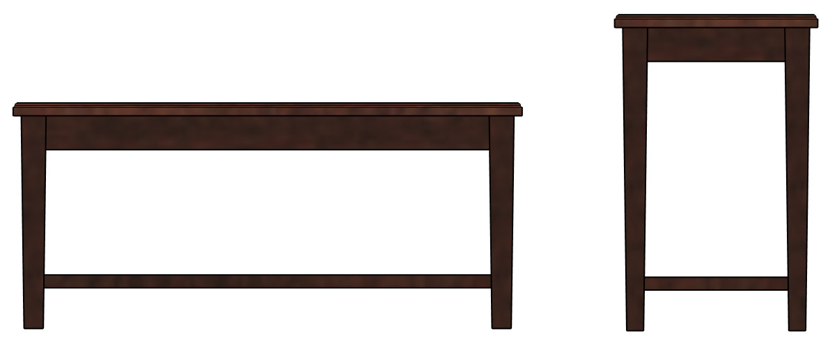 1 inch Scale Coffee Table and End Table 3D print model_3