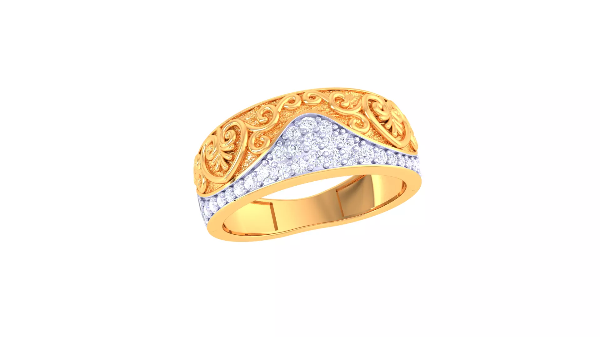 Women Ring Render 3dm STL OBJ FBX Details 3D print model
