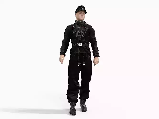 German Panzer Crew Soldier WWII