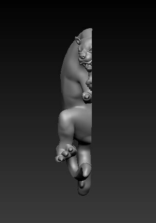 tiger pendant 3D model_2