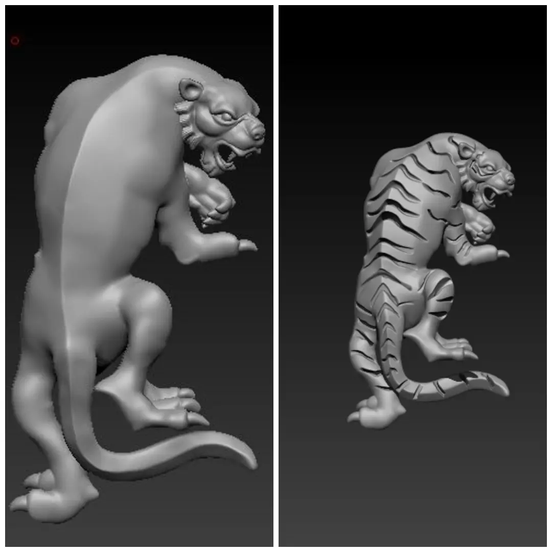 tiger pendant 3D model_0