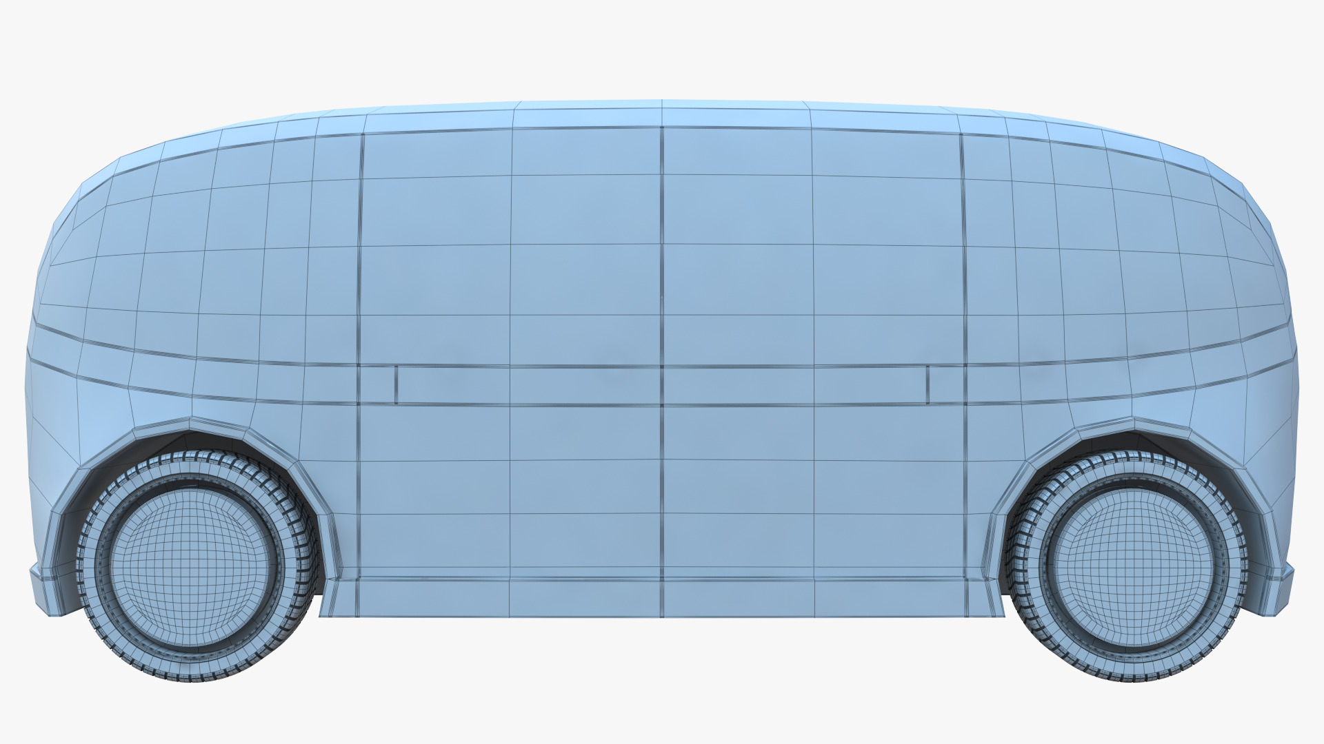 Self-driving taxi shuttle 3D model_13