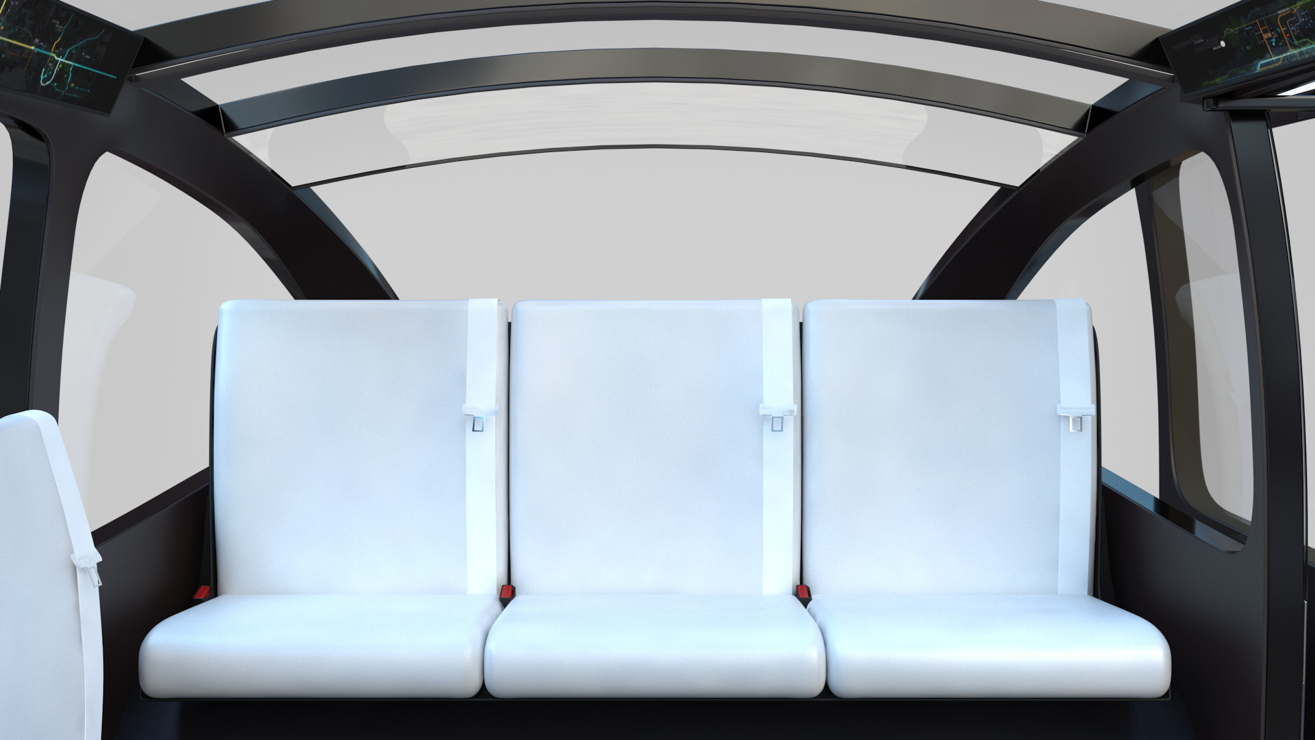 Self-driving taxi shuttle 3D model_7