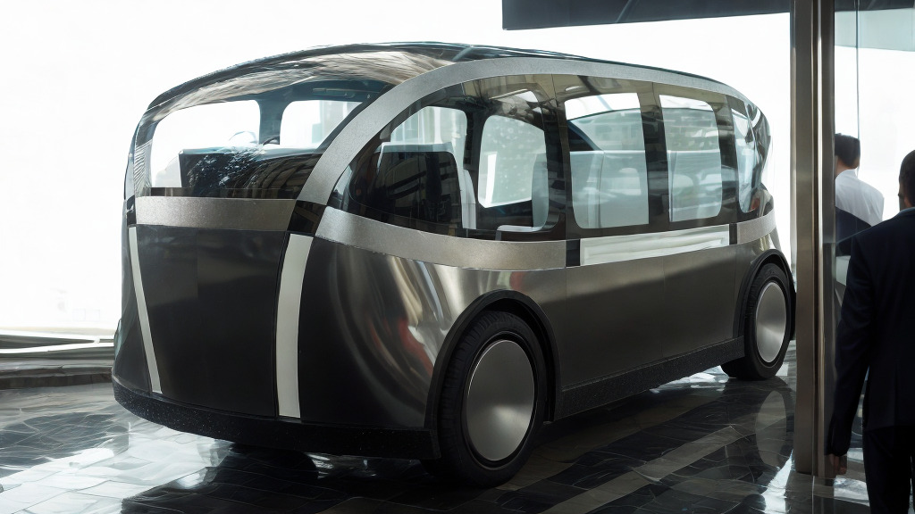 Self-driving taxi shuttle 3D model_1