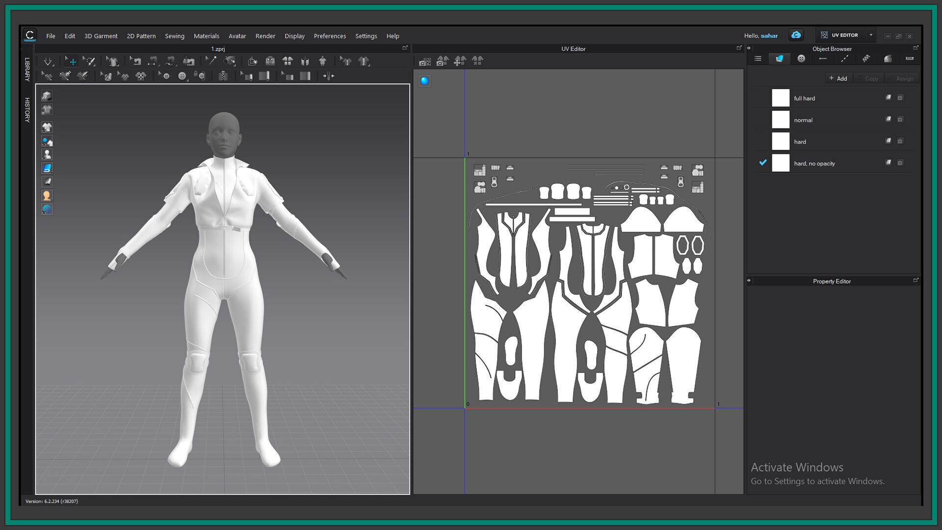 sci-fi female outfit with 3 texture 3D model_8