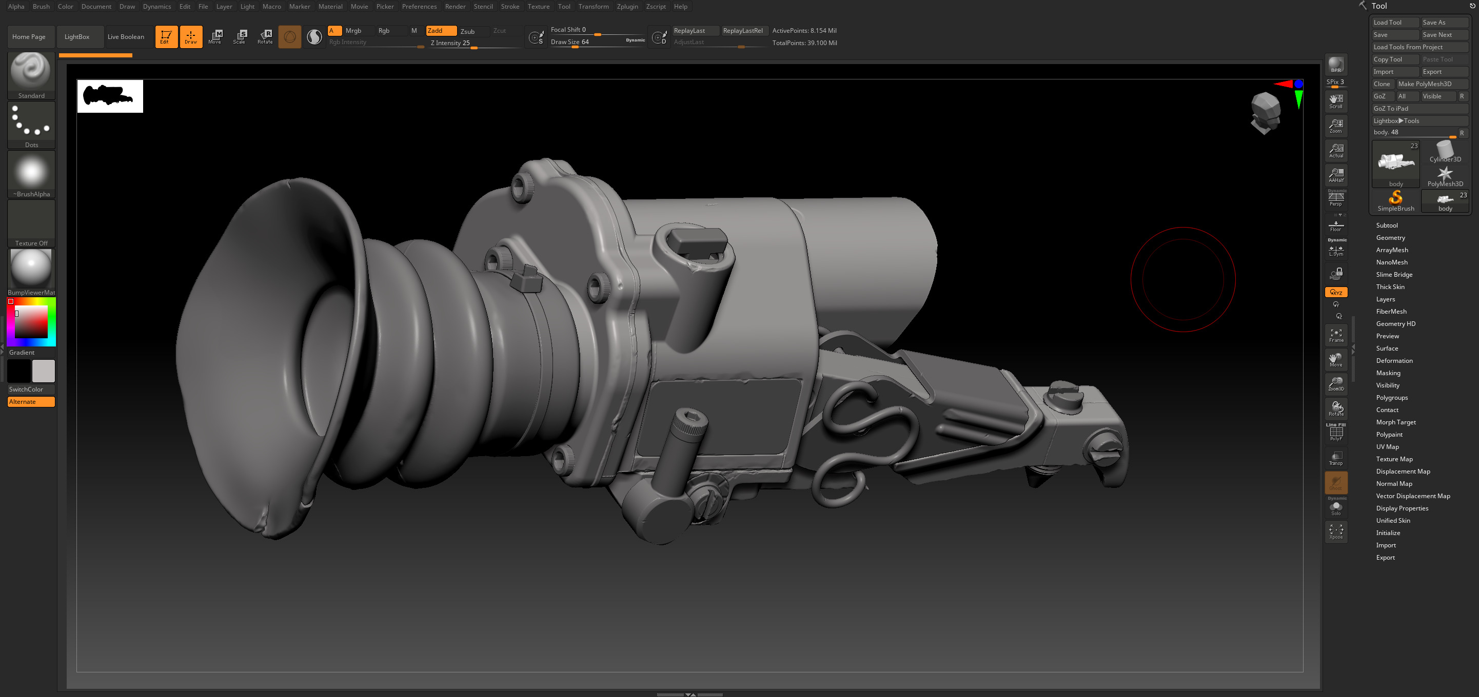 FN FAL scope L2A2 Sight Unit Infantry Trilux Low-poly 3D model_9