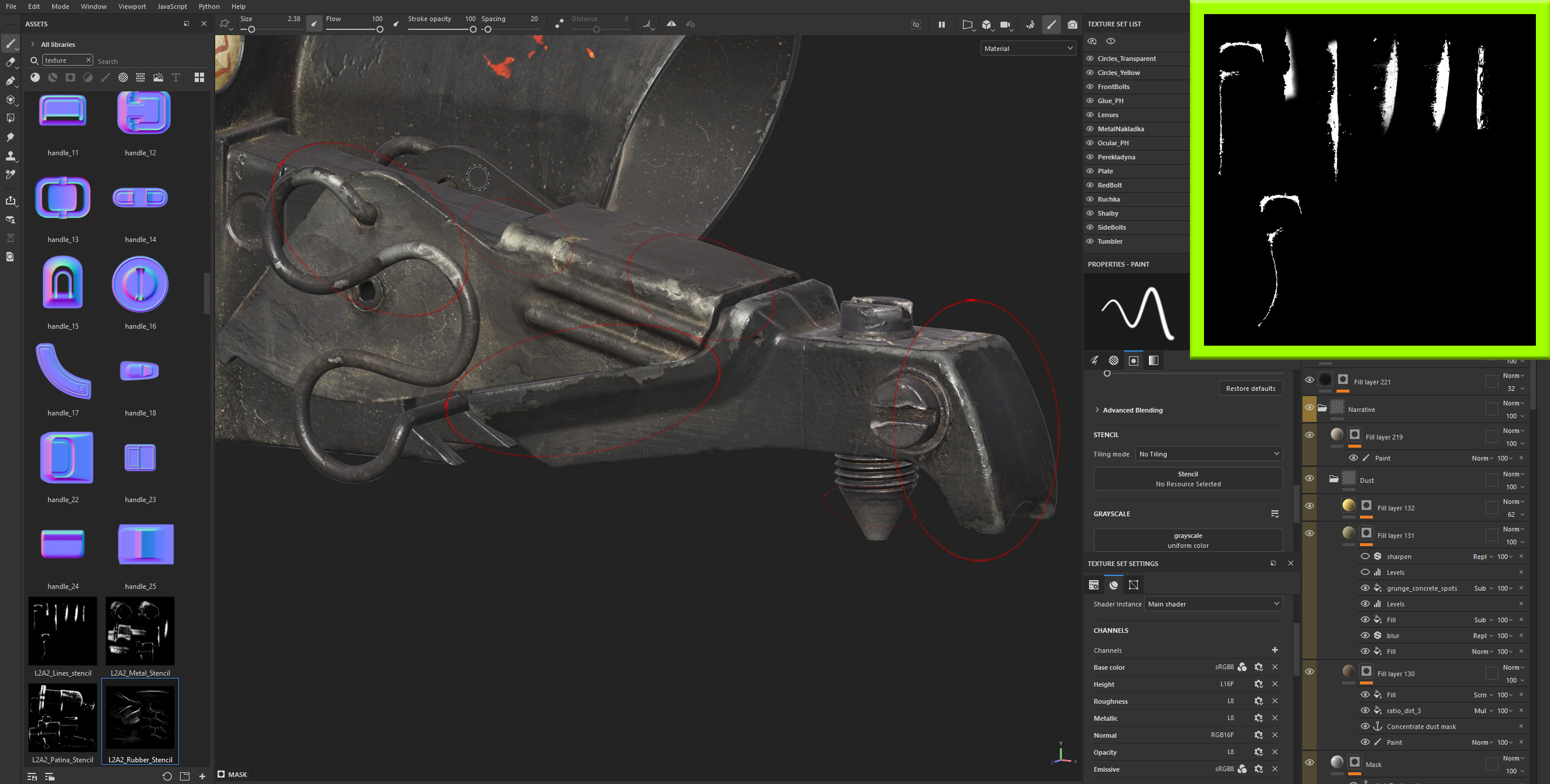 FN FAL scope L2A2 Sight Unit Infantry Trilux Low-poly 3D model_11