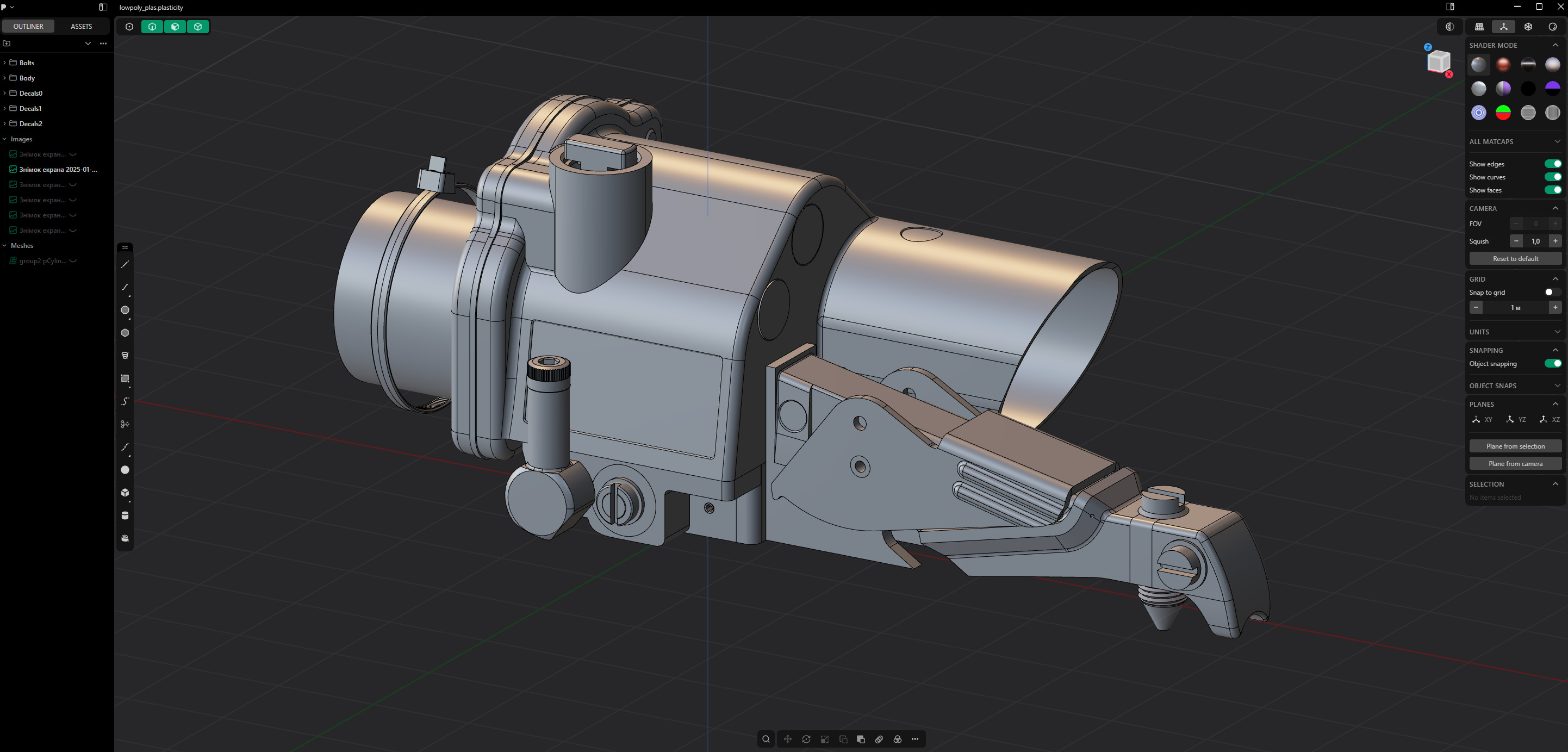 FN FAL scope L2A2 Sight Unit Infantry Trilux Low-poly 3D model_8