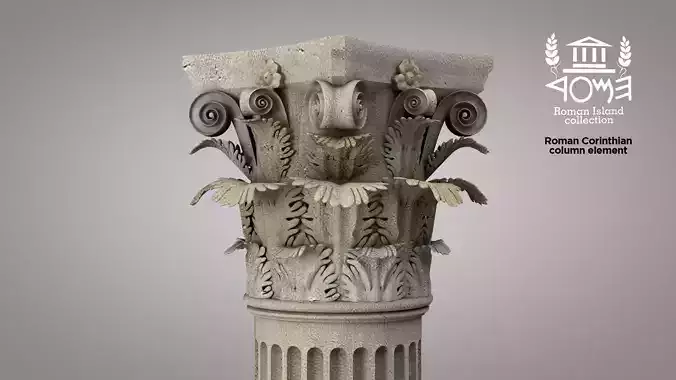 Roman Corinthian column element