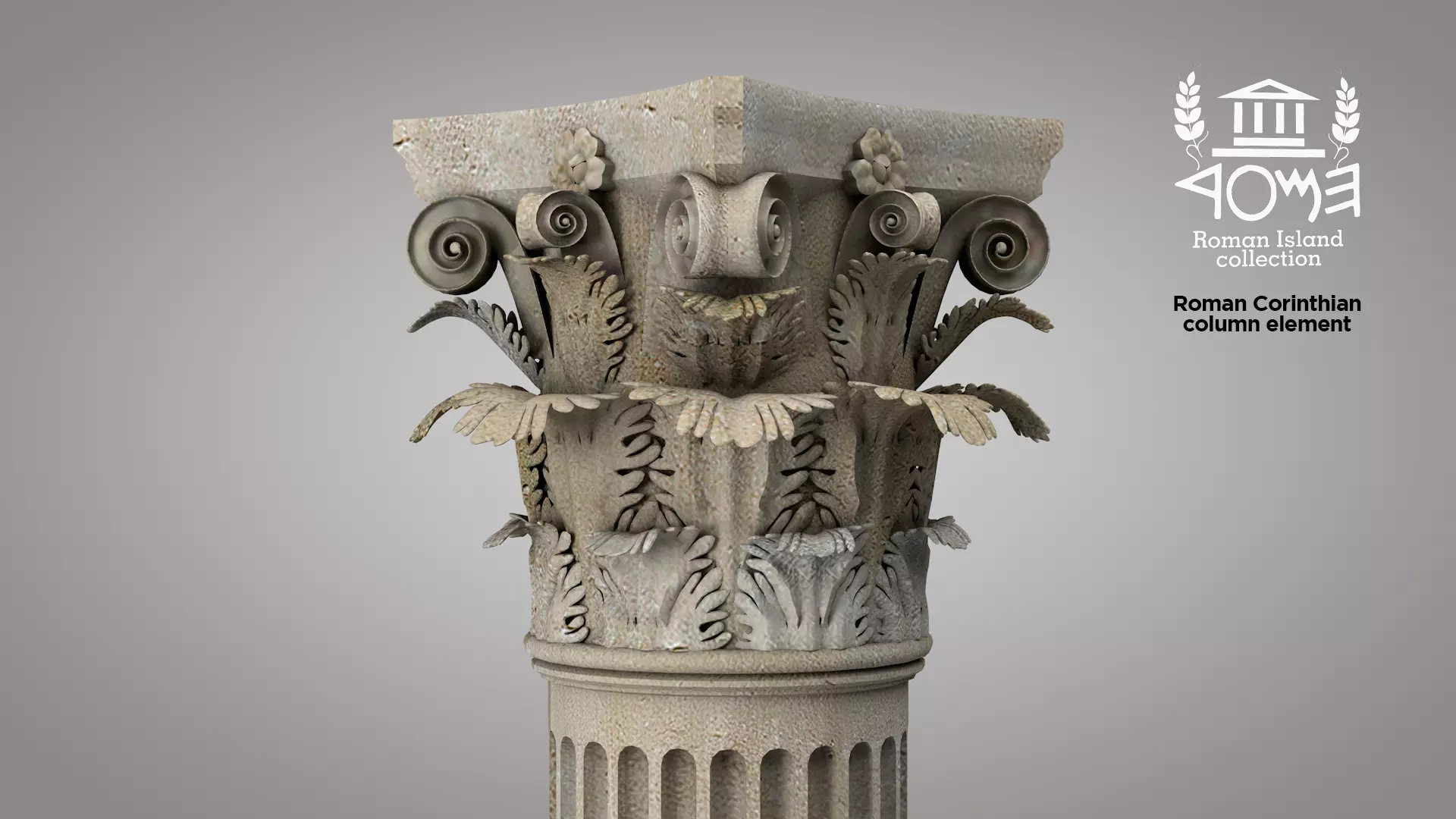 Roman Corinthian column element 3D model